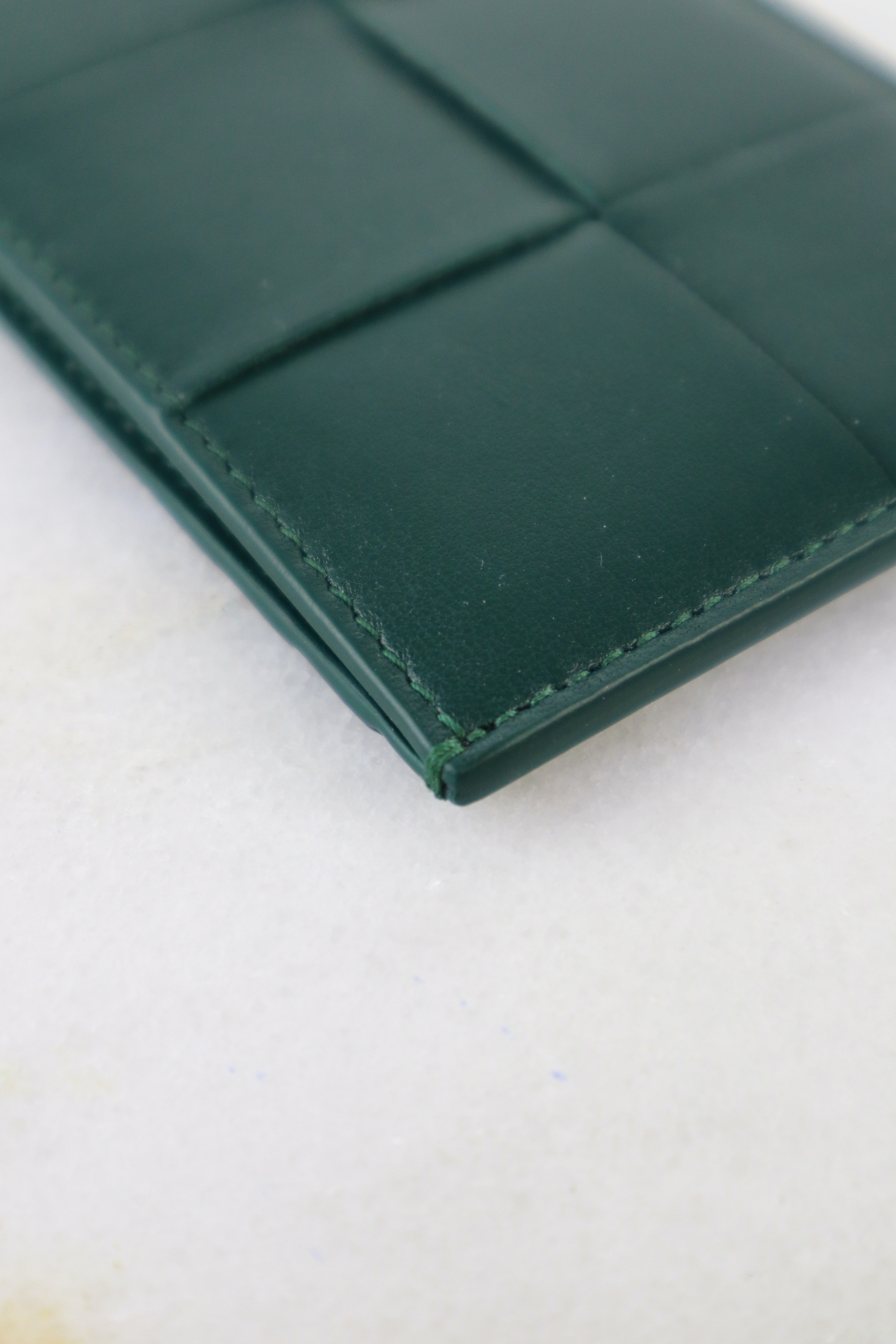 Bottega Veneta Green Cassette Card Holder