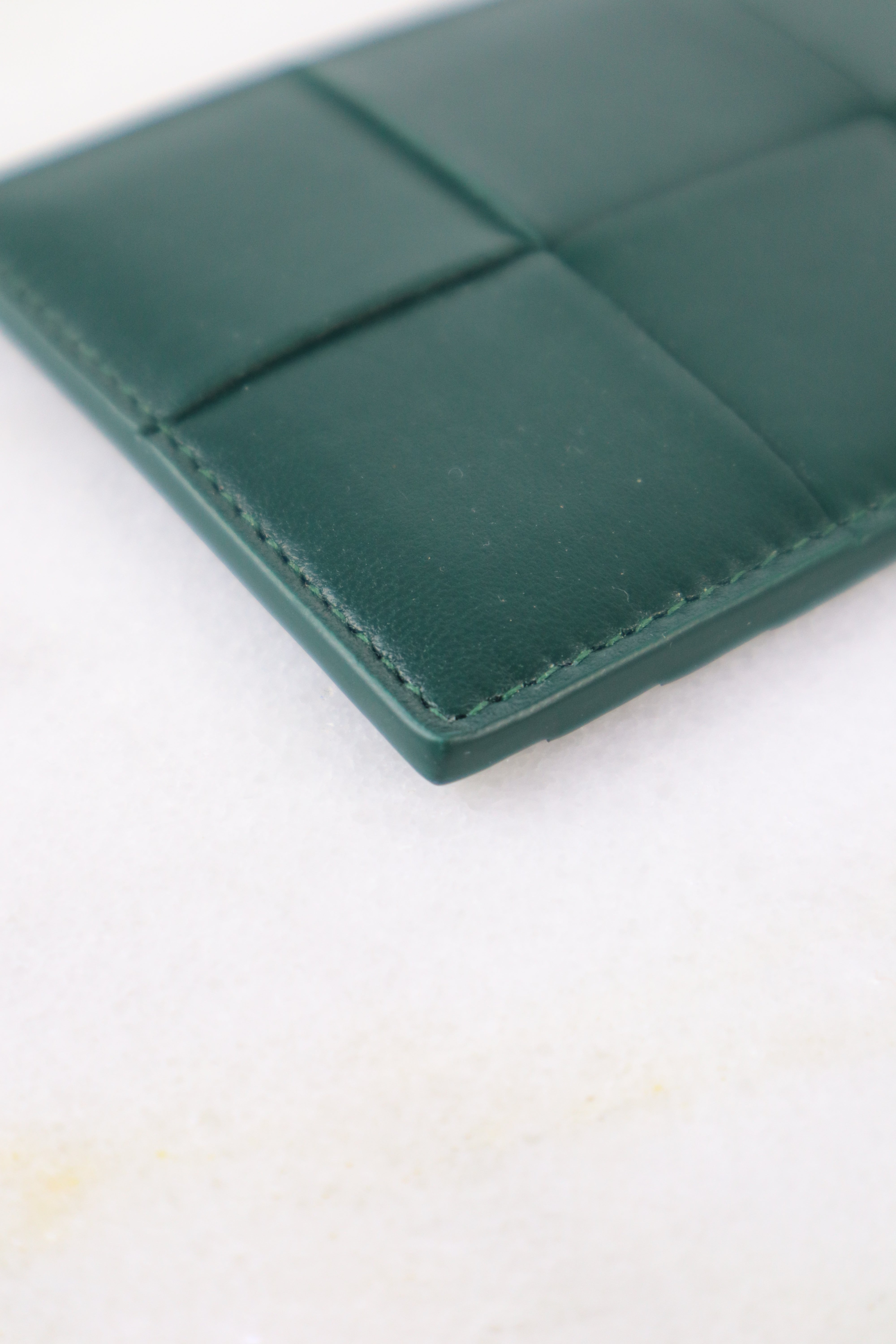 Bottega Veneta Green Cassette Card Holder