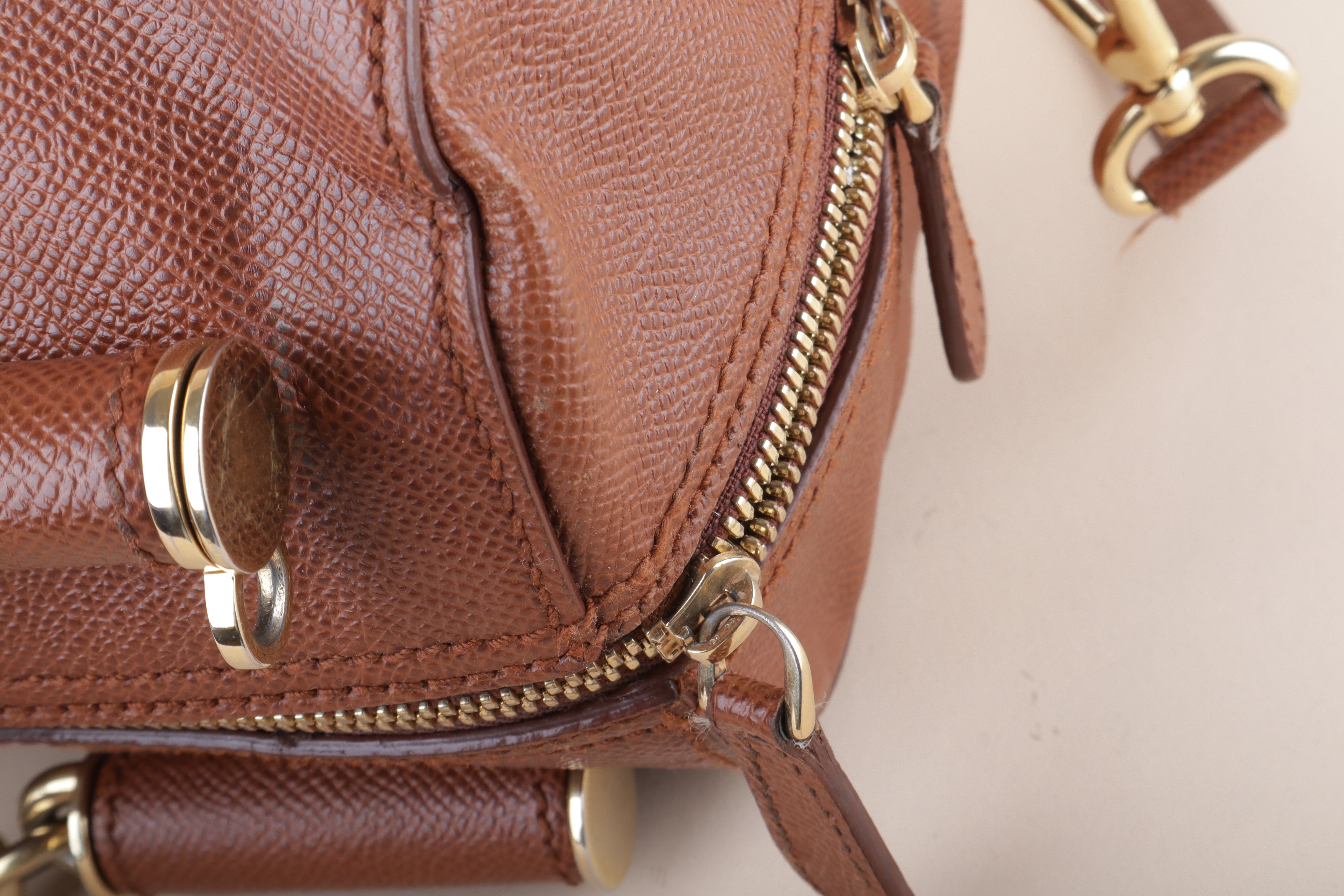 Dolce & Gabbana Camel Miss Sicily Boston Bag