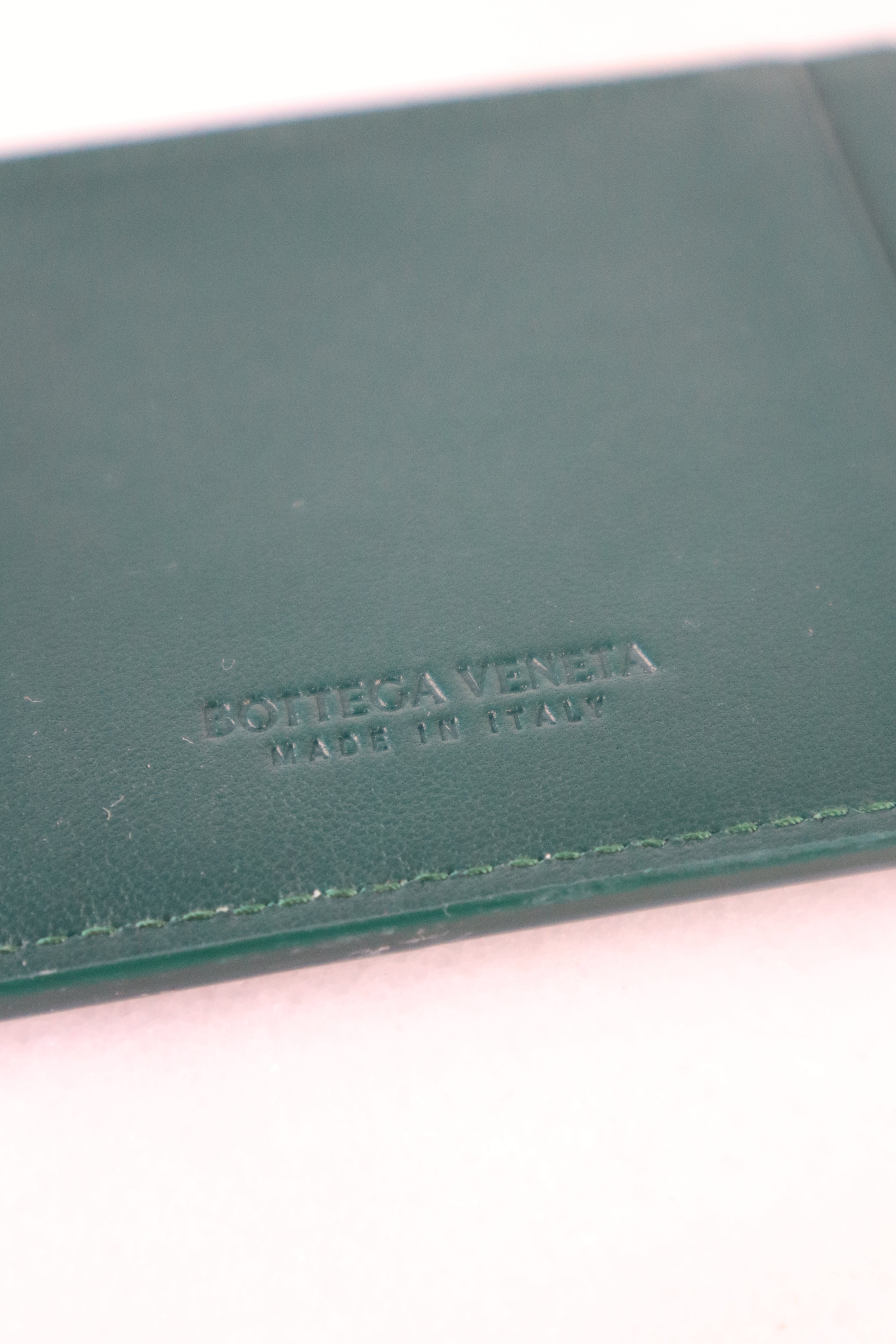 Bottega Veneta Green Cassette Card Holder