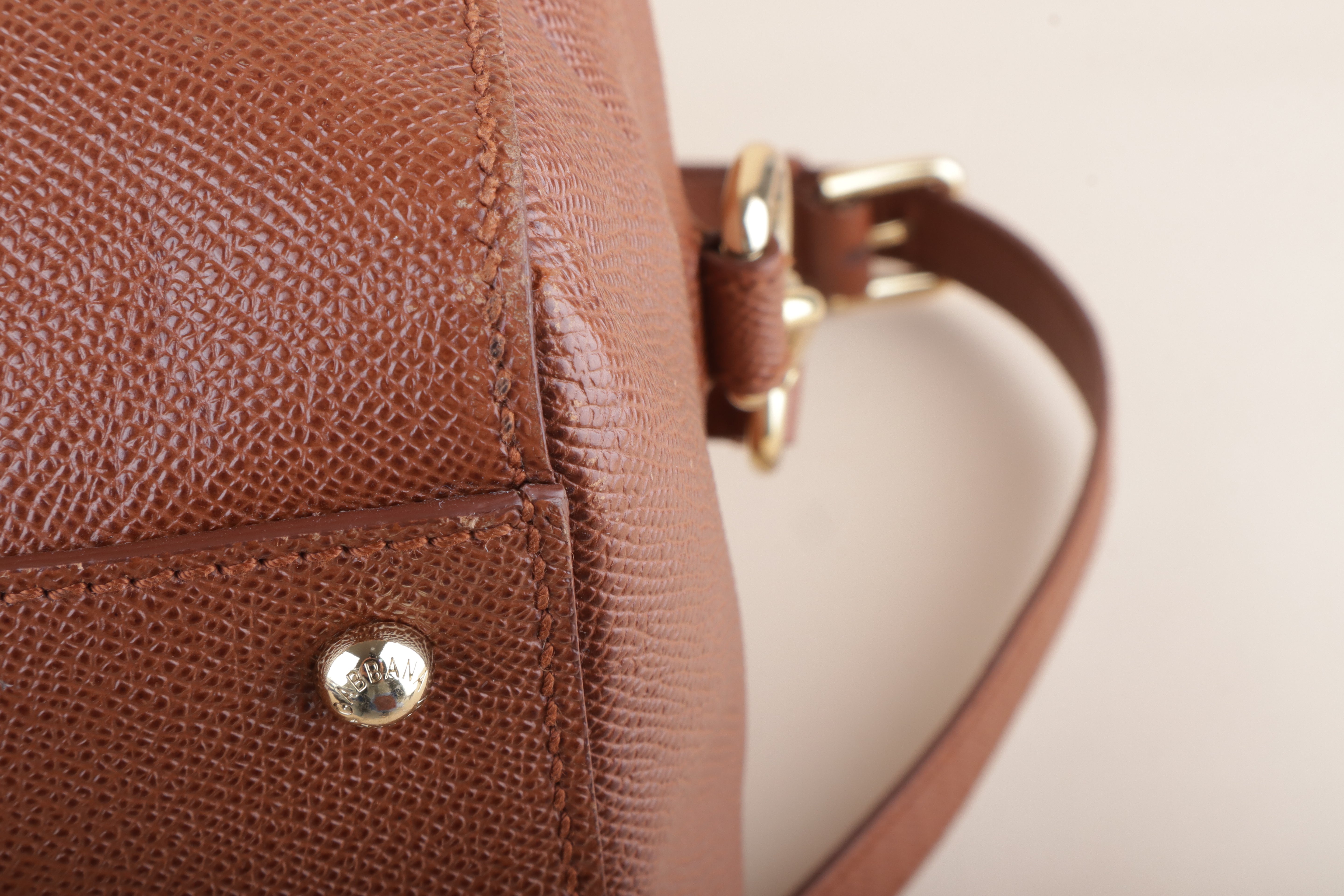 Dolce & Gabbana Camel Miss Sicily Boston Bag
