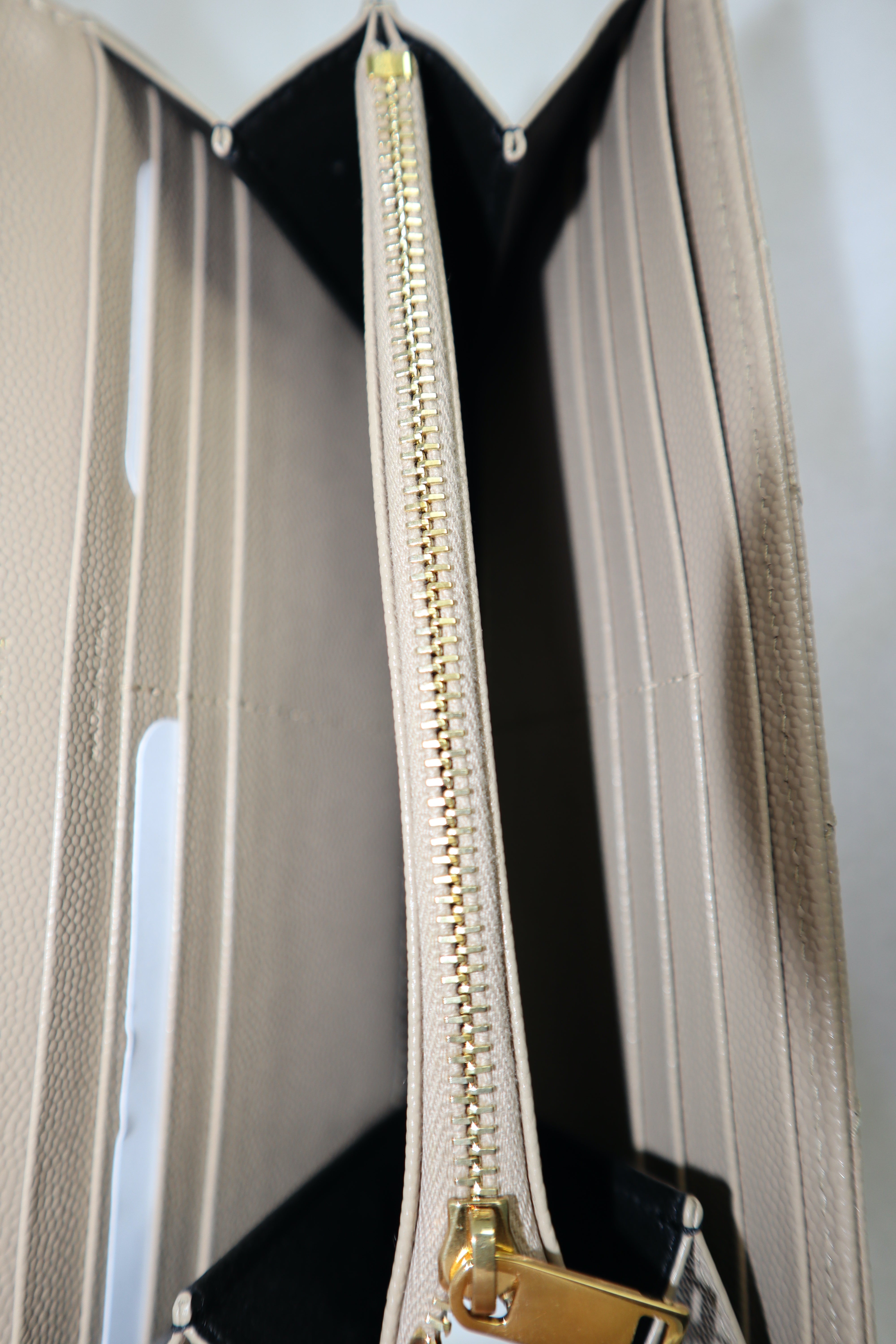 YSL Beige Cassandra Long Wallet