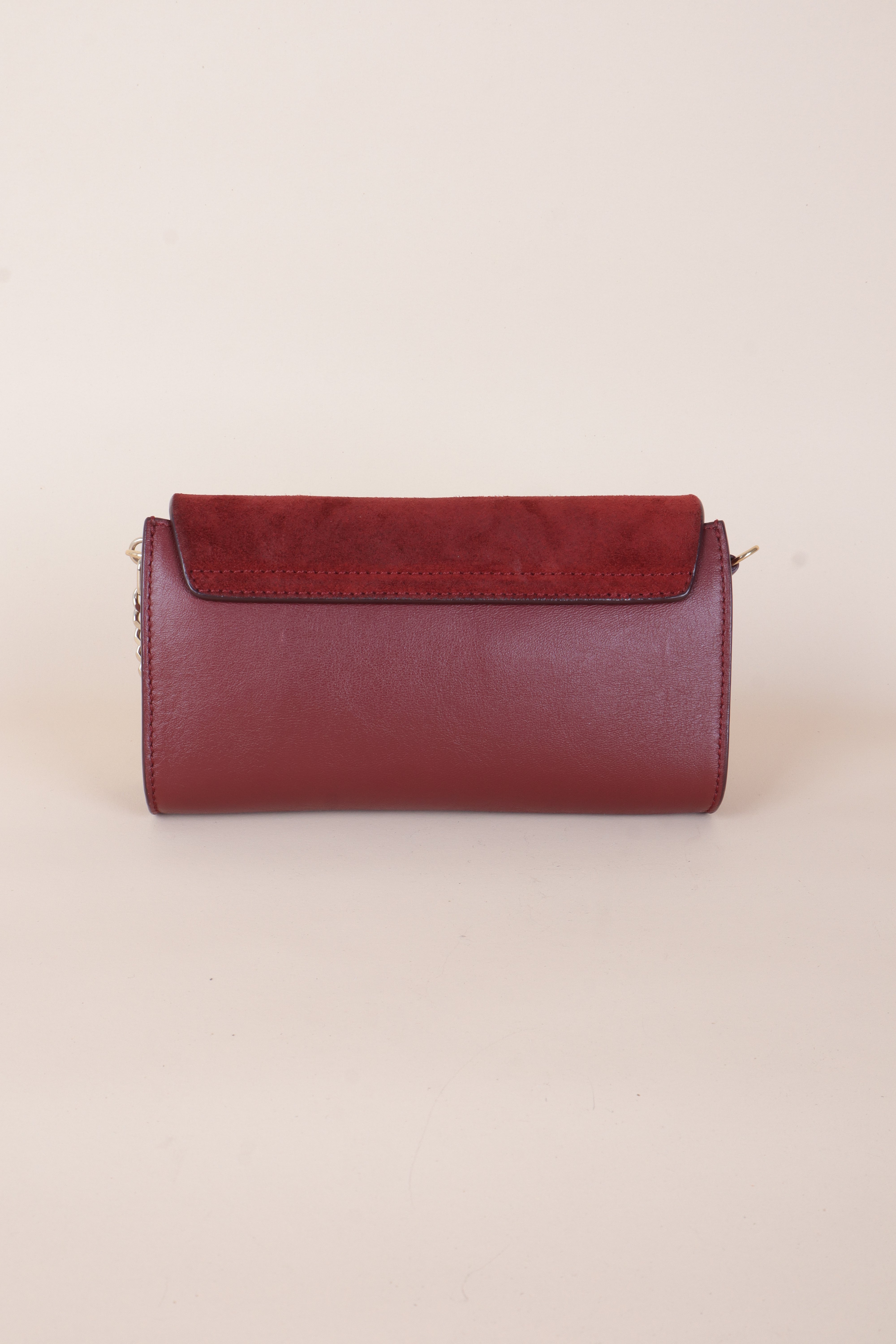 Chloe Burgandy mini Faye Crossbody Bag