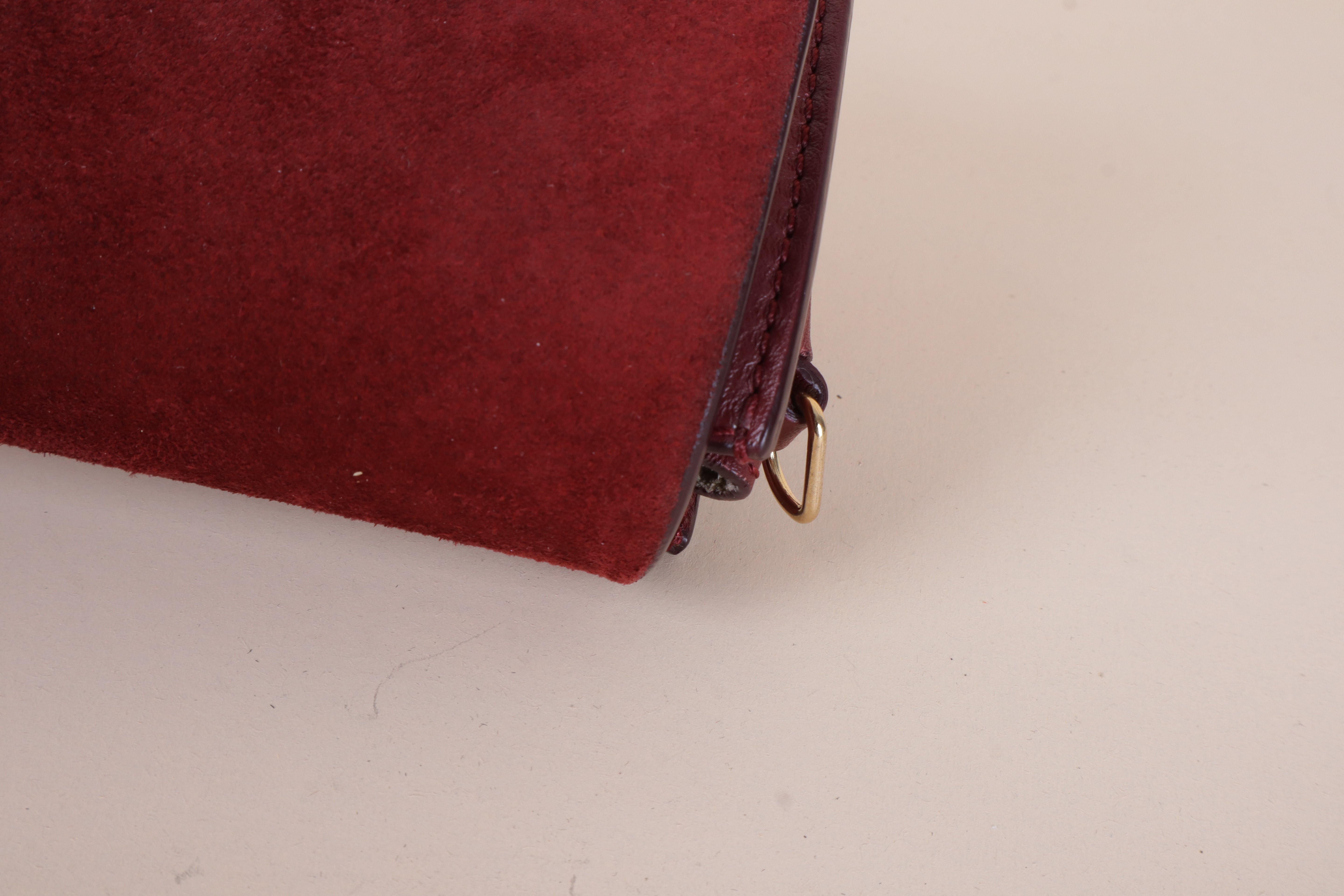 Chloe Burgandy mini Faye Crossbody Bag