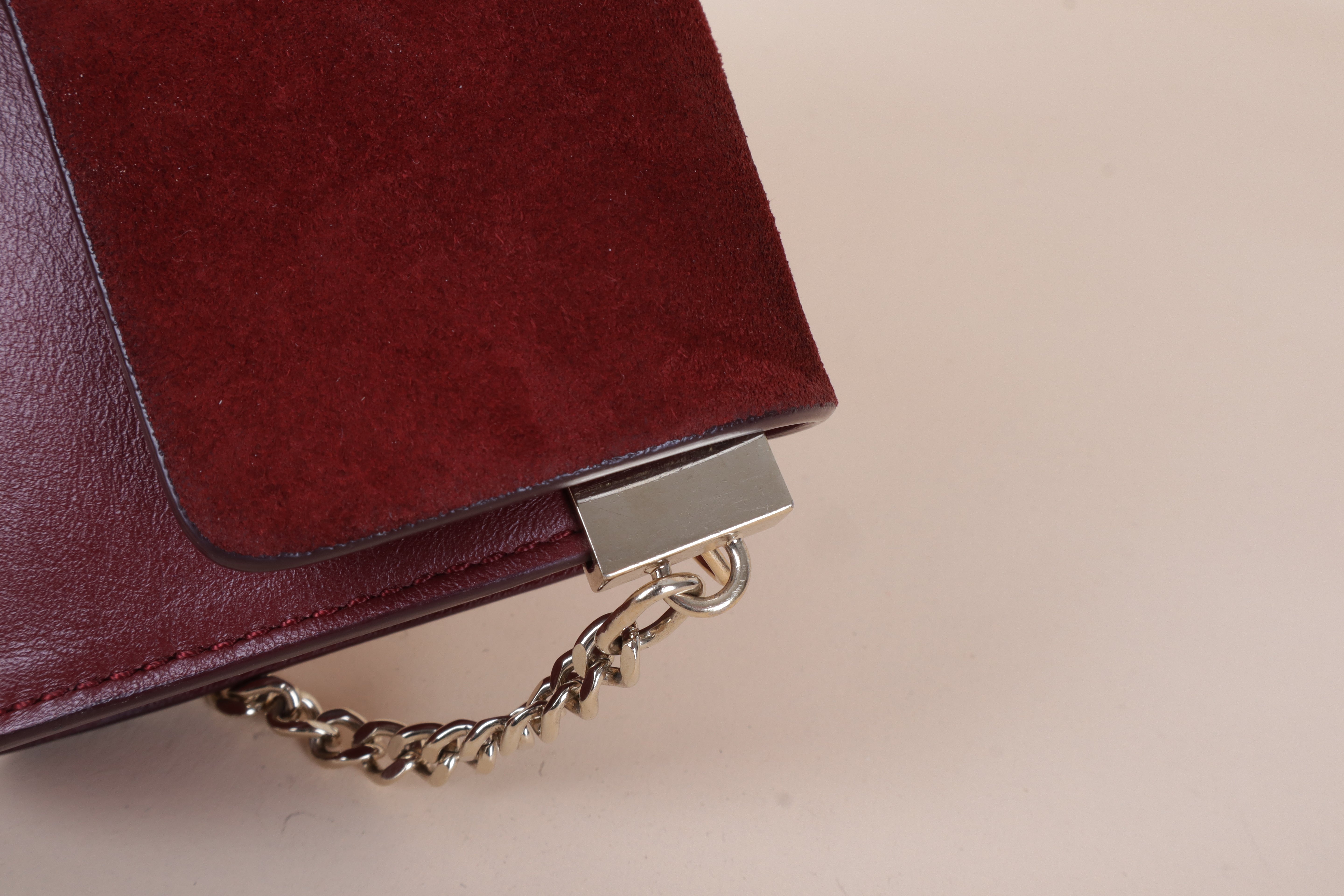 Chloe Burgandy mini Faye Crossbody Bag