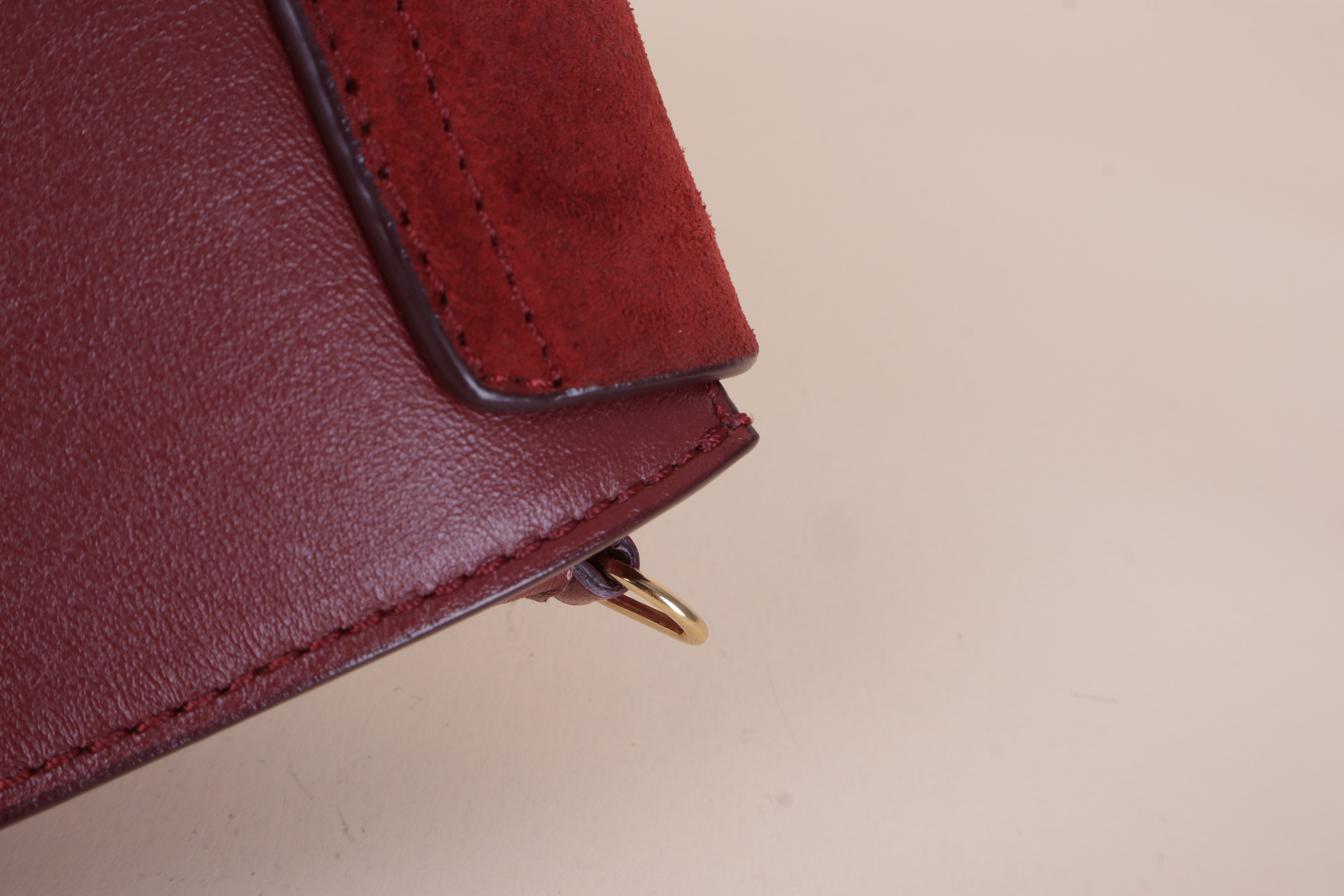 Chloe Burgandy mini Faye Crossbody Bag
