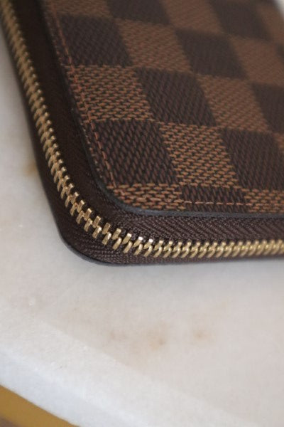 Louis Vuitton Damier Red Clemence Zip Wallet