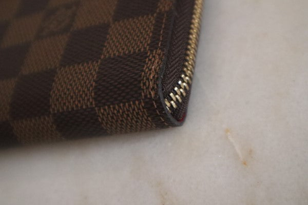 Louis Vuitton Damier Red Clemence Zip Wallet