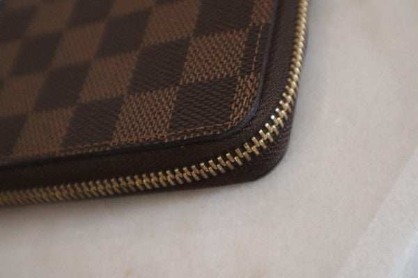 Louis Vuitton Damier Red Clemence Zip Wallet