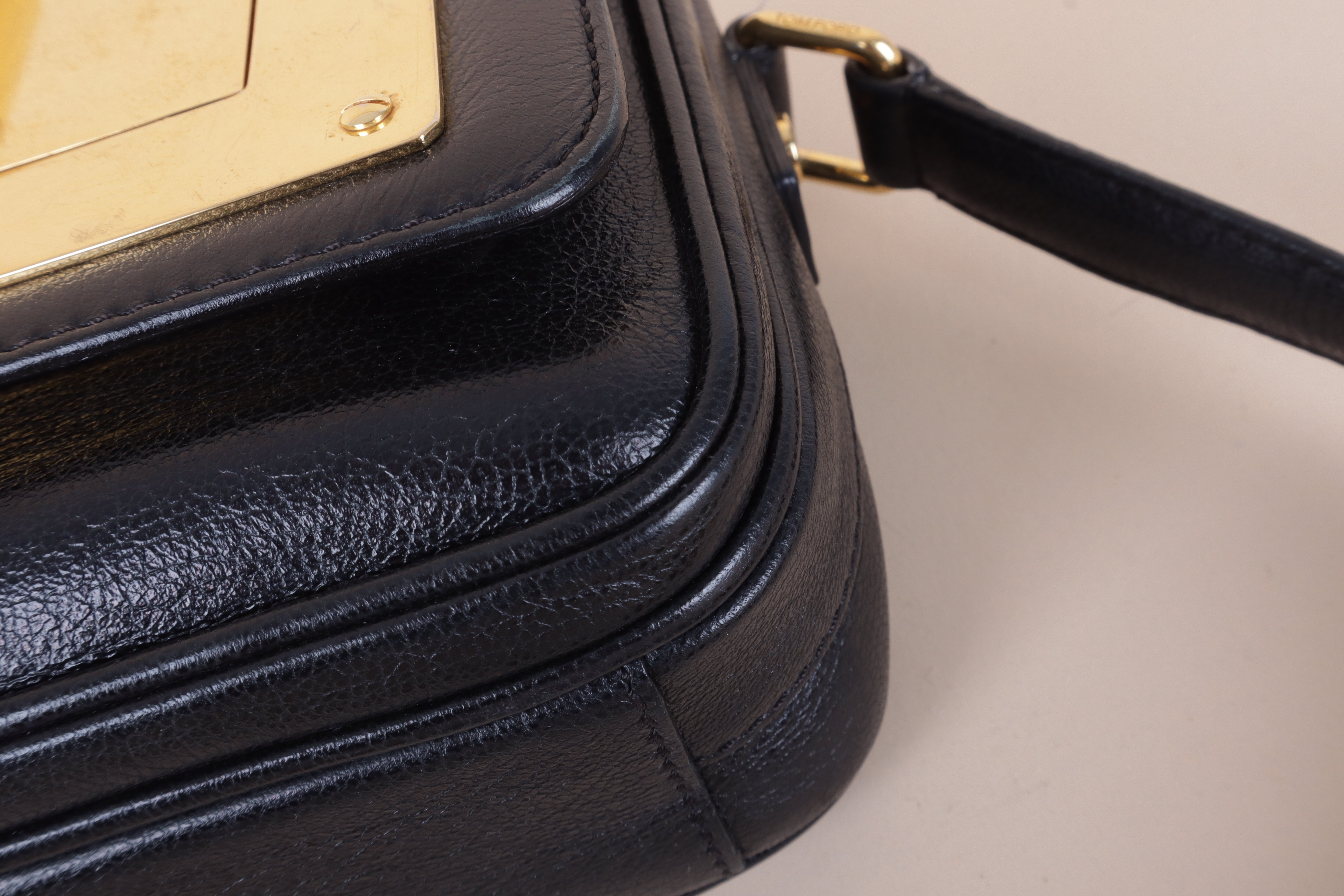 TOM FORD Black Natalia Medium Flap Bag
