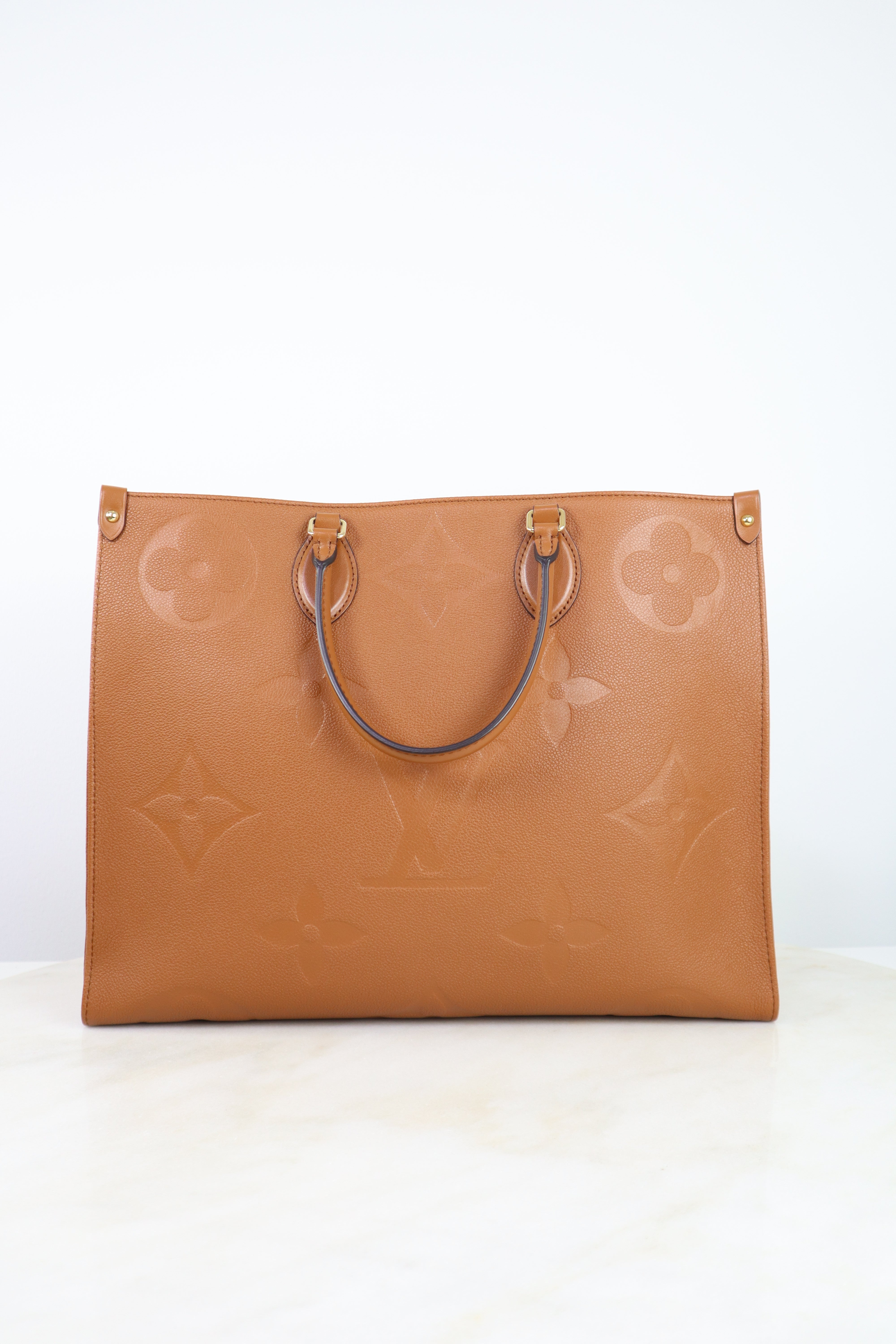 Louis Vuitton Camel Onthego Empreinte GM Bag