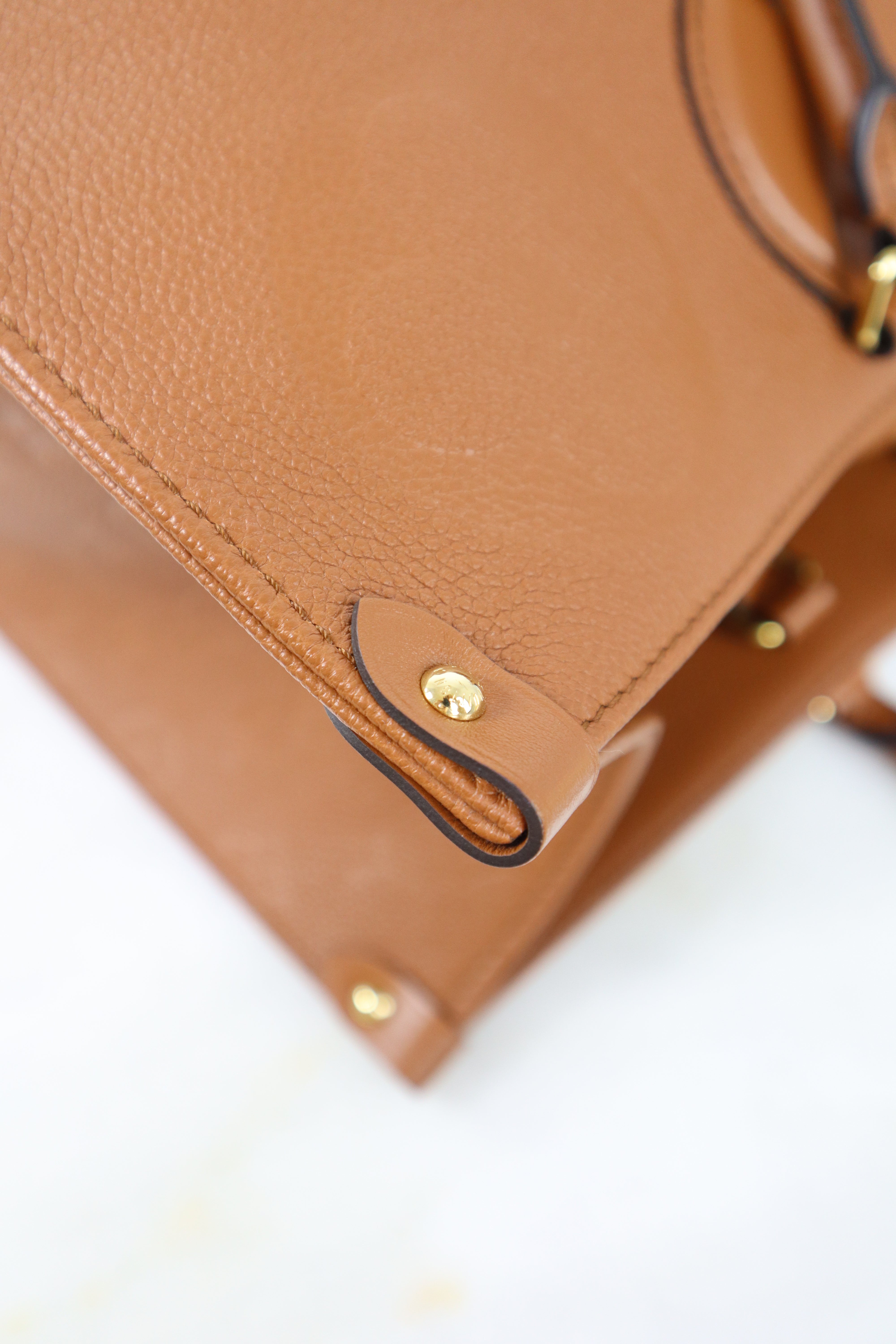 Louis Vuitton Camel Onthego Empreinte GM Bag