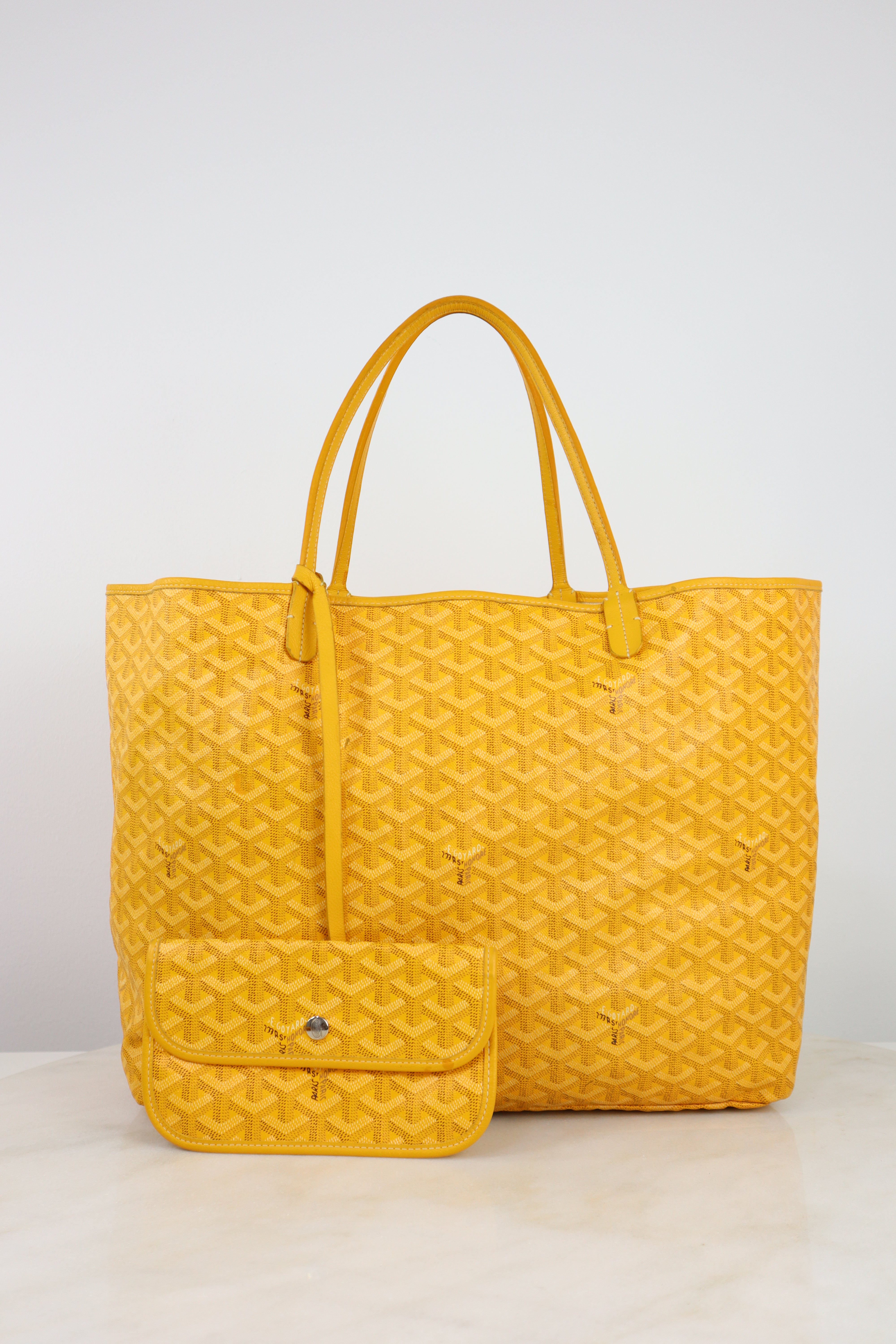 Goyard Yellow Saint Louis GM Bag W/ Pouch