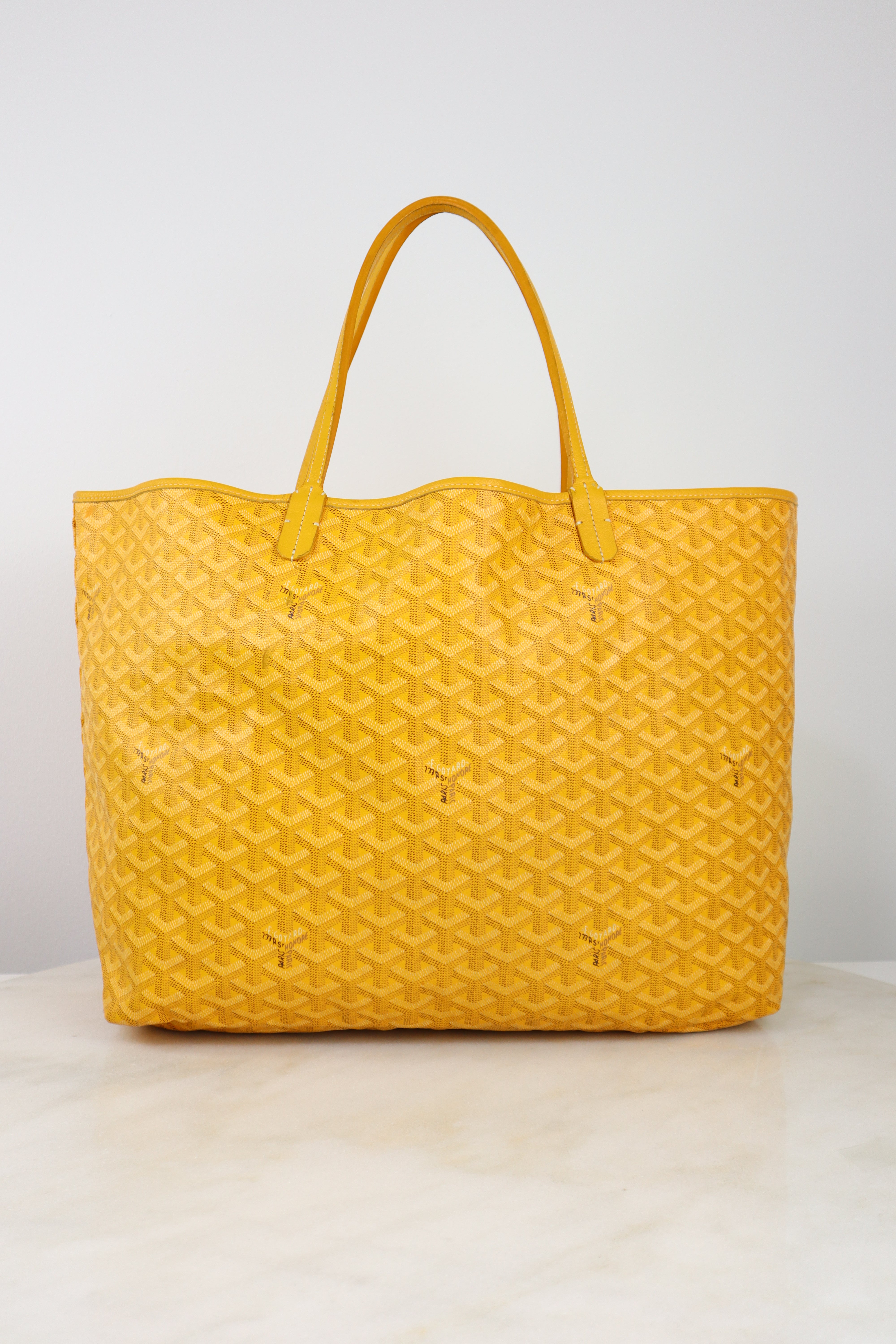 Goyard Yellow Saint Louis GM Bag W/ Pouch