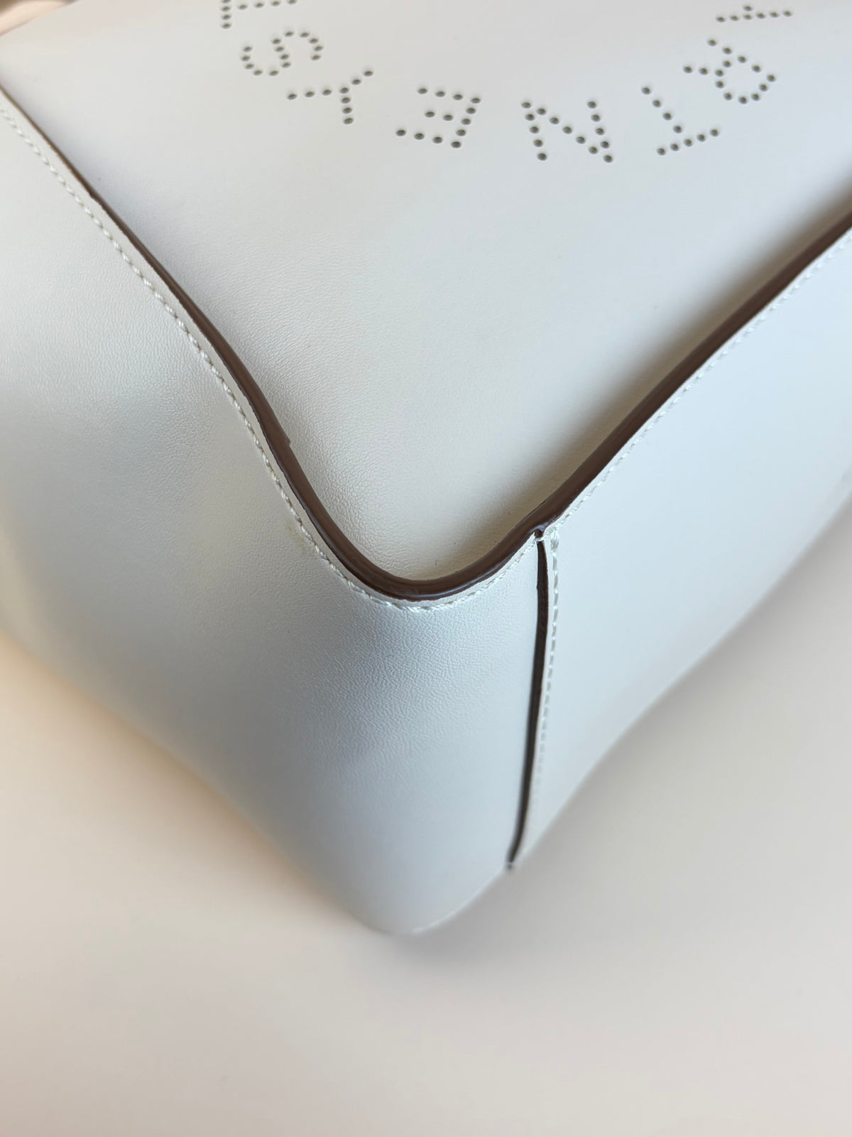Stella Mccartney off white leather logo cross body