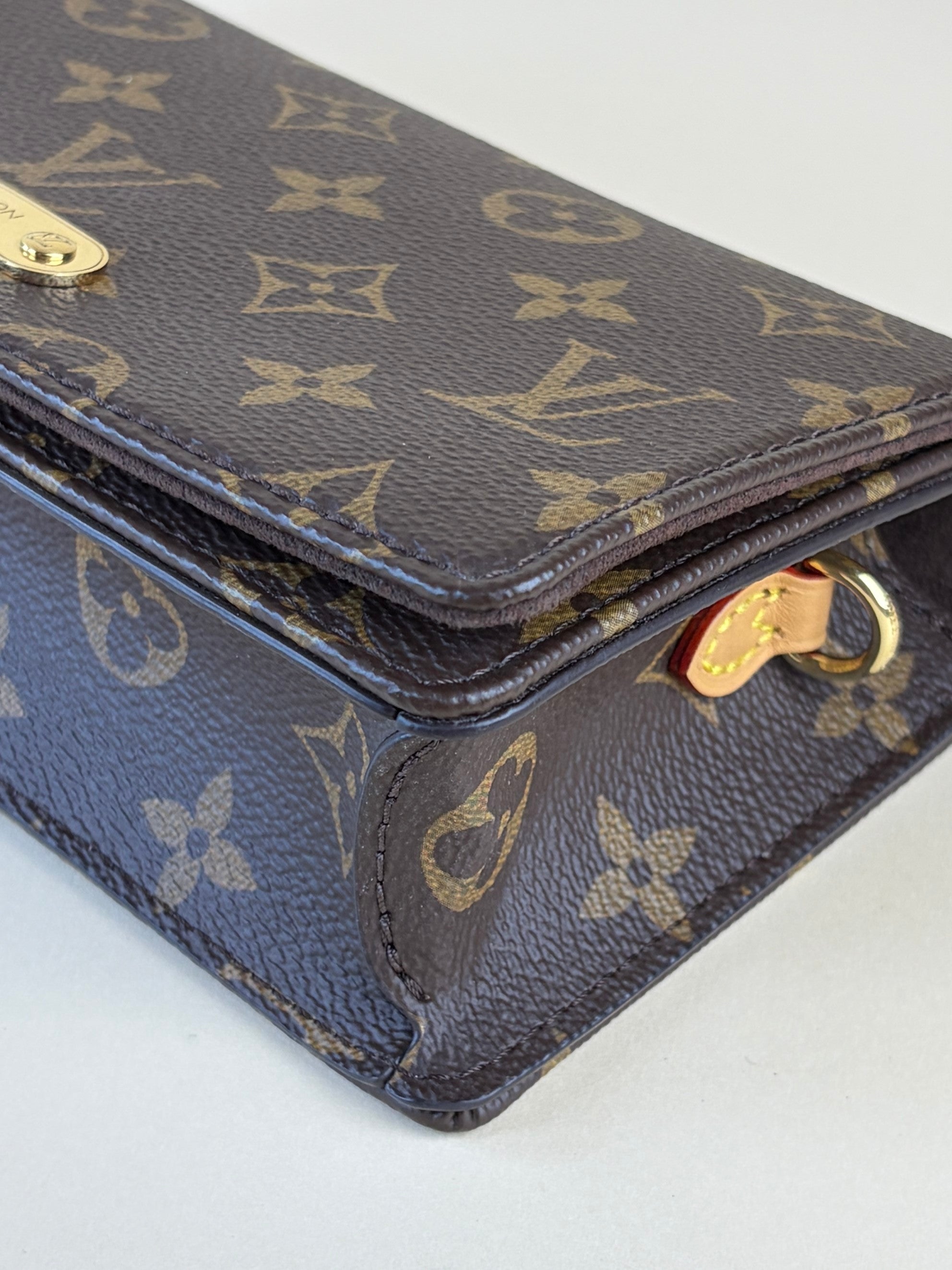 Louis Vuitton monogram lily wallet on chain