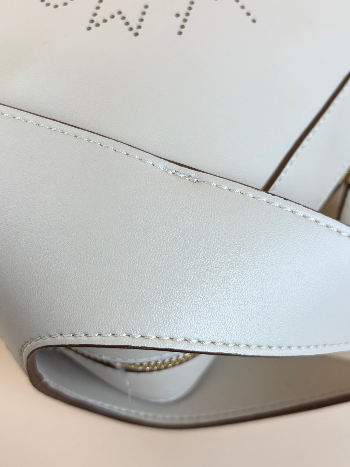 Stella Mccartney off white leather logo cross body