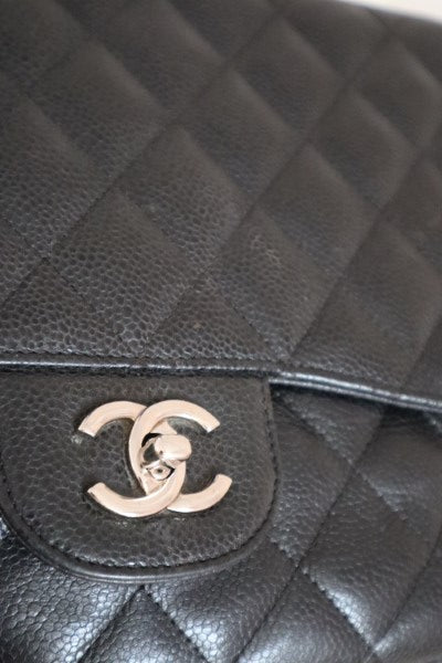 Chanel Black Classic jumbo Single Flap Bag