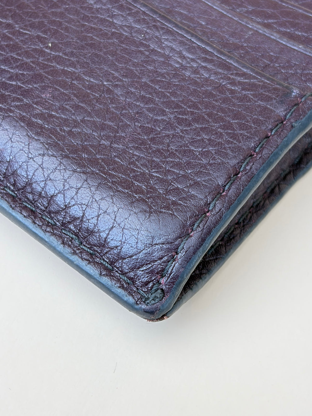 Dior Burgundy leather zip card holder