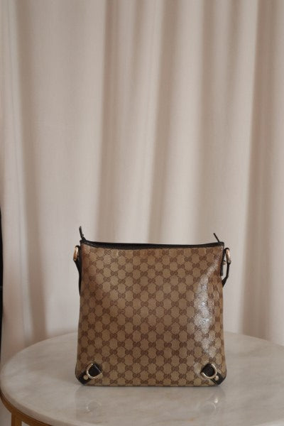 Gucci Brown GG Abbey D-Ring Crossbody Bag