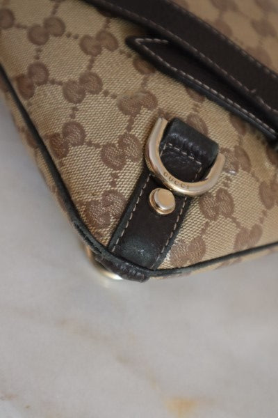 Gucci Brown GG Abbey D-Ring Crossbody Bag