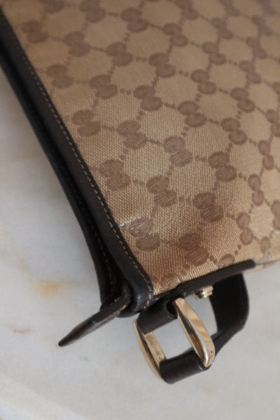 Gucci Brown GG Abbey D-Ring Crossbody Bag