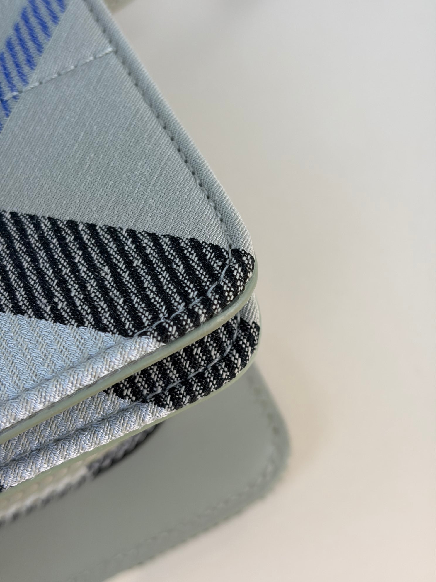 Burberry Grey Snip Check Shoulder Bag
