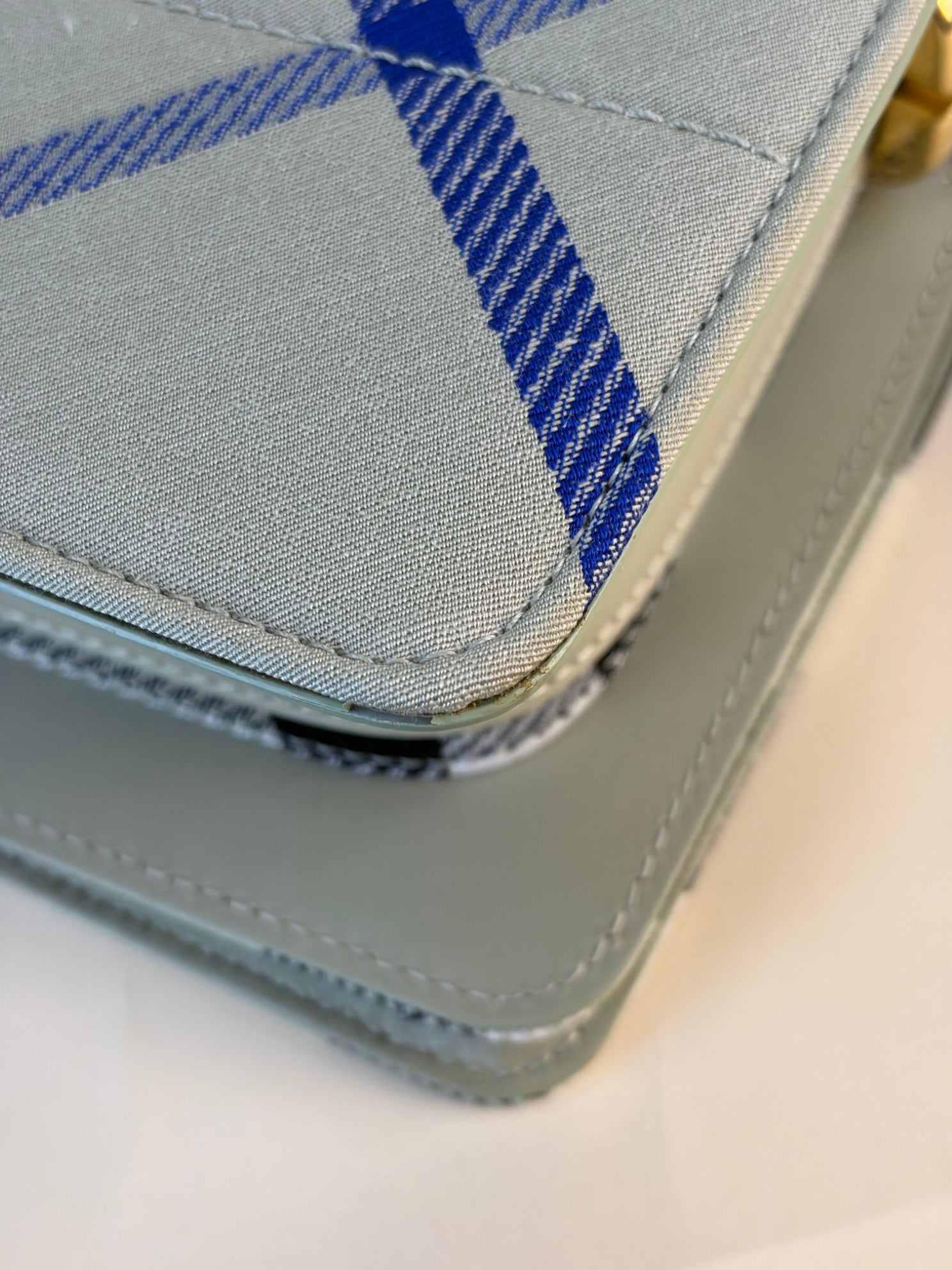 Burberry Grey Snip Check Shoulder Bag