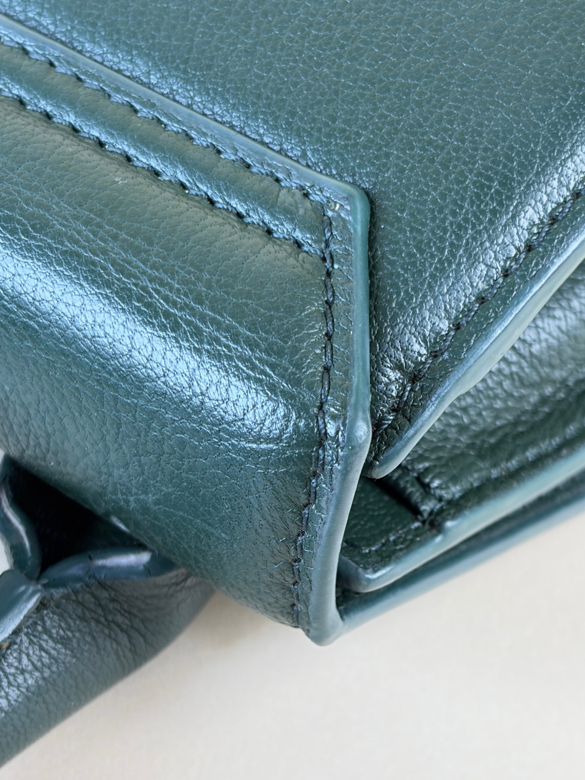 Jacquemus Dark Green soft grained leather the knot Chiquita coiled hand bag