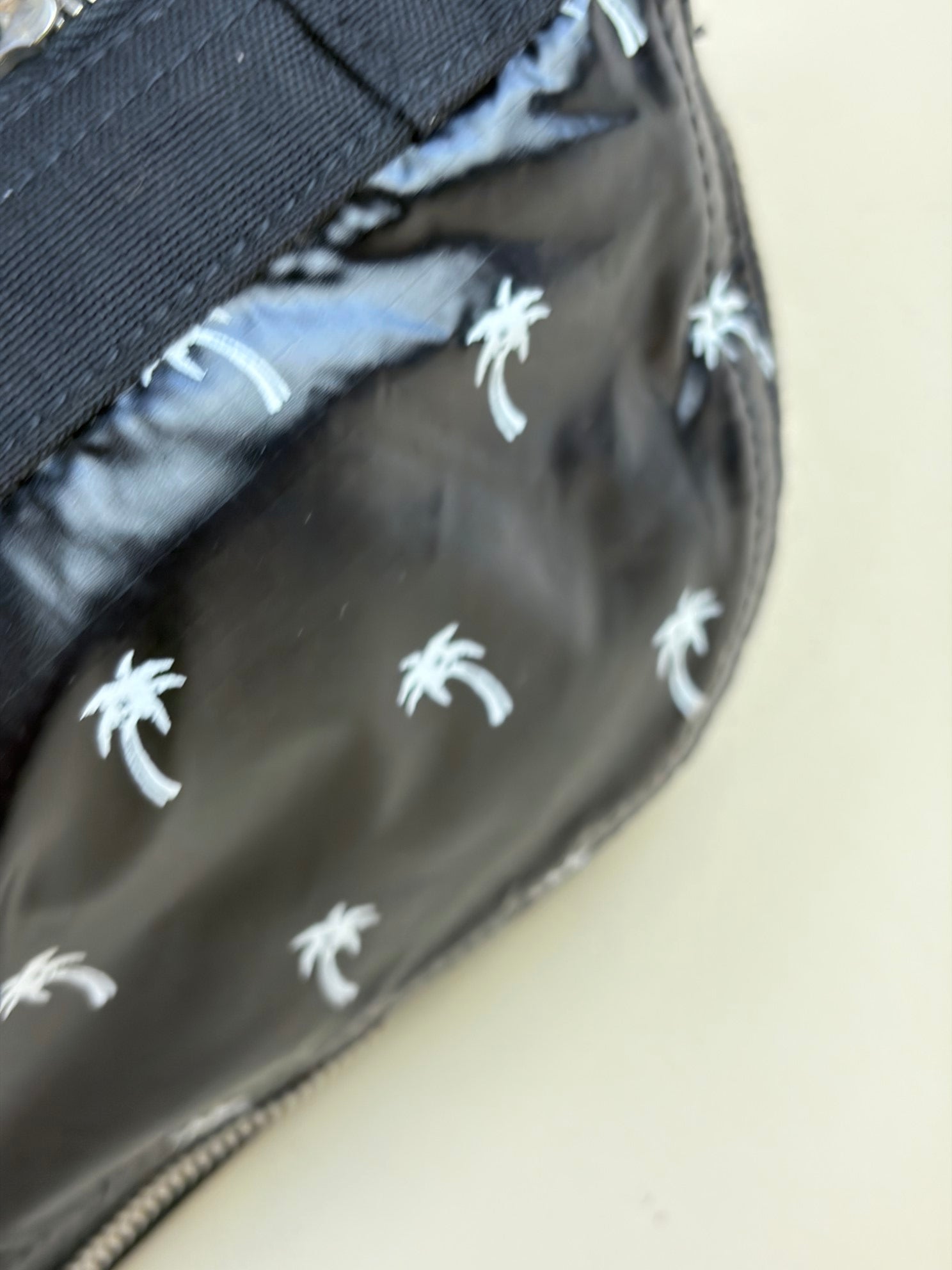 YSL  printed nylon palm nuxx black/white belt bag