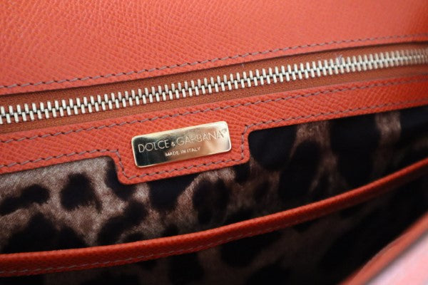 Dolce & Gabbana Orange Sicily Large Bag