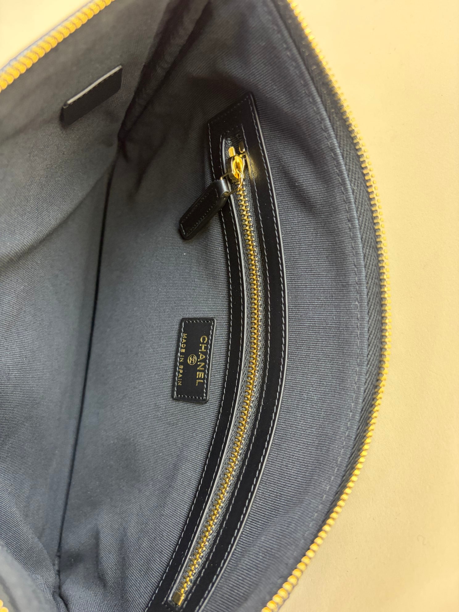 Chanel Black Classic Zip Medium Pouch