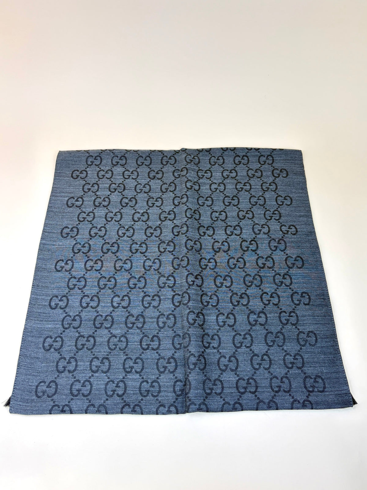 Gucci dark Grey GG wool Scarf
