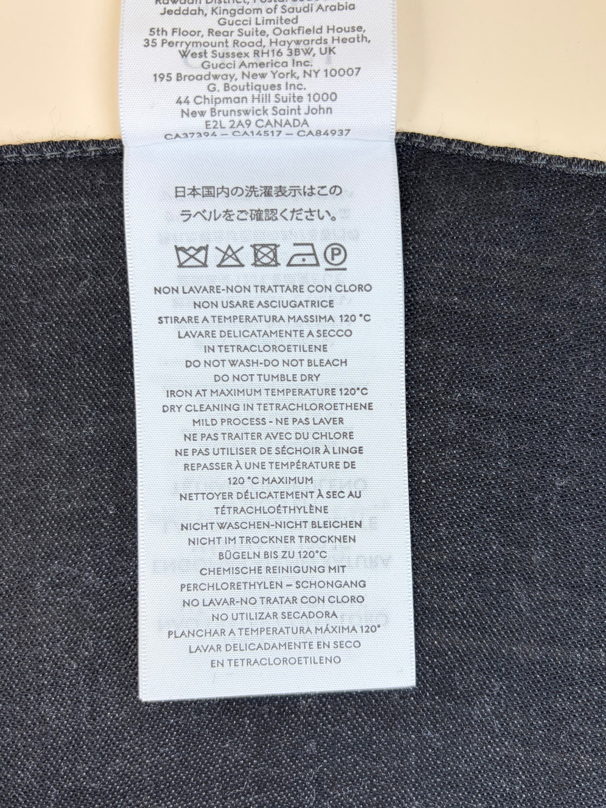 Gucci dark Grey GG wool Scarf