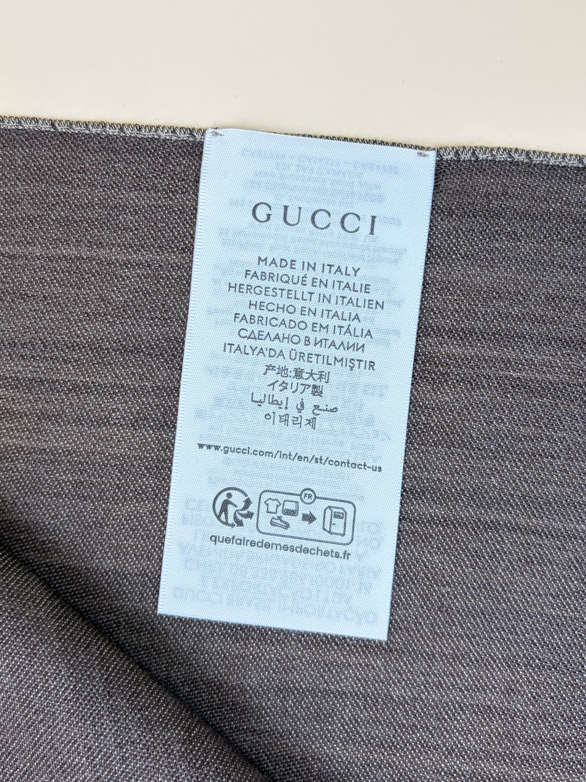 Gucci brown GG wool Scarf