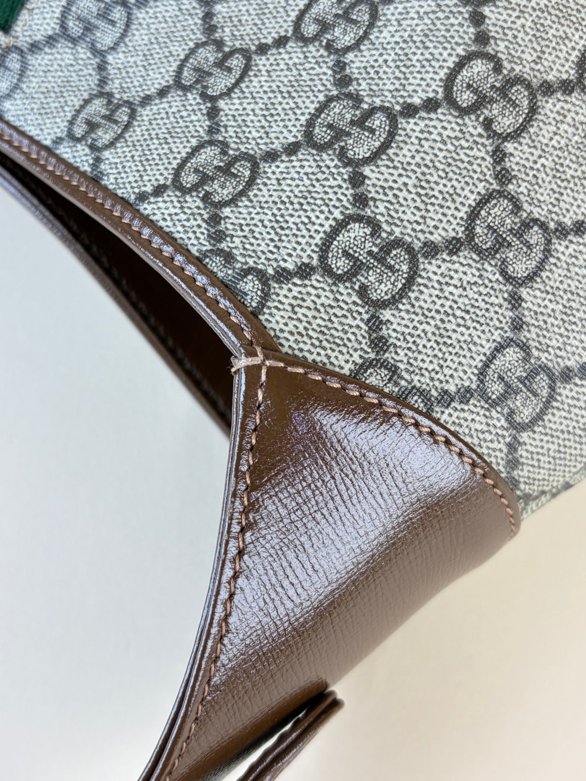 Gucci brown calfskin gg supreme monogram canvas Jackie medium hobo bag
