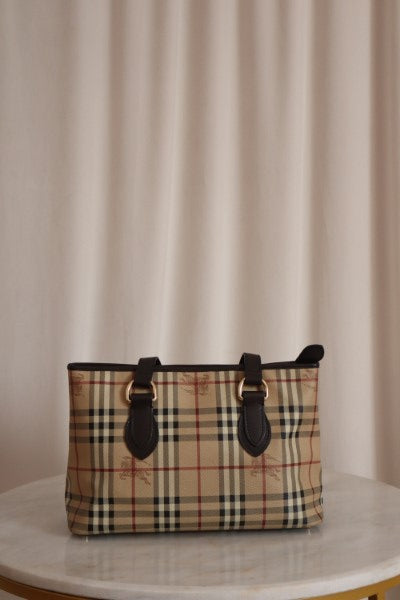 Burberry Bicolor Haymarket Regent Shoulder Bag