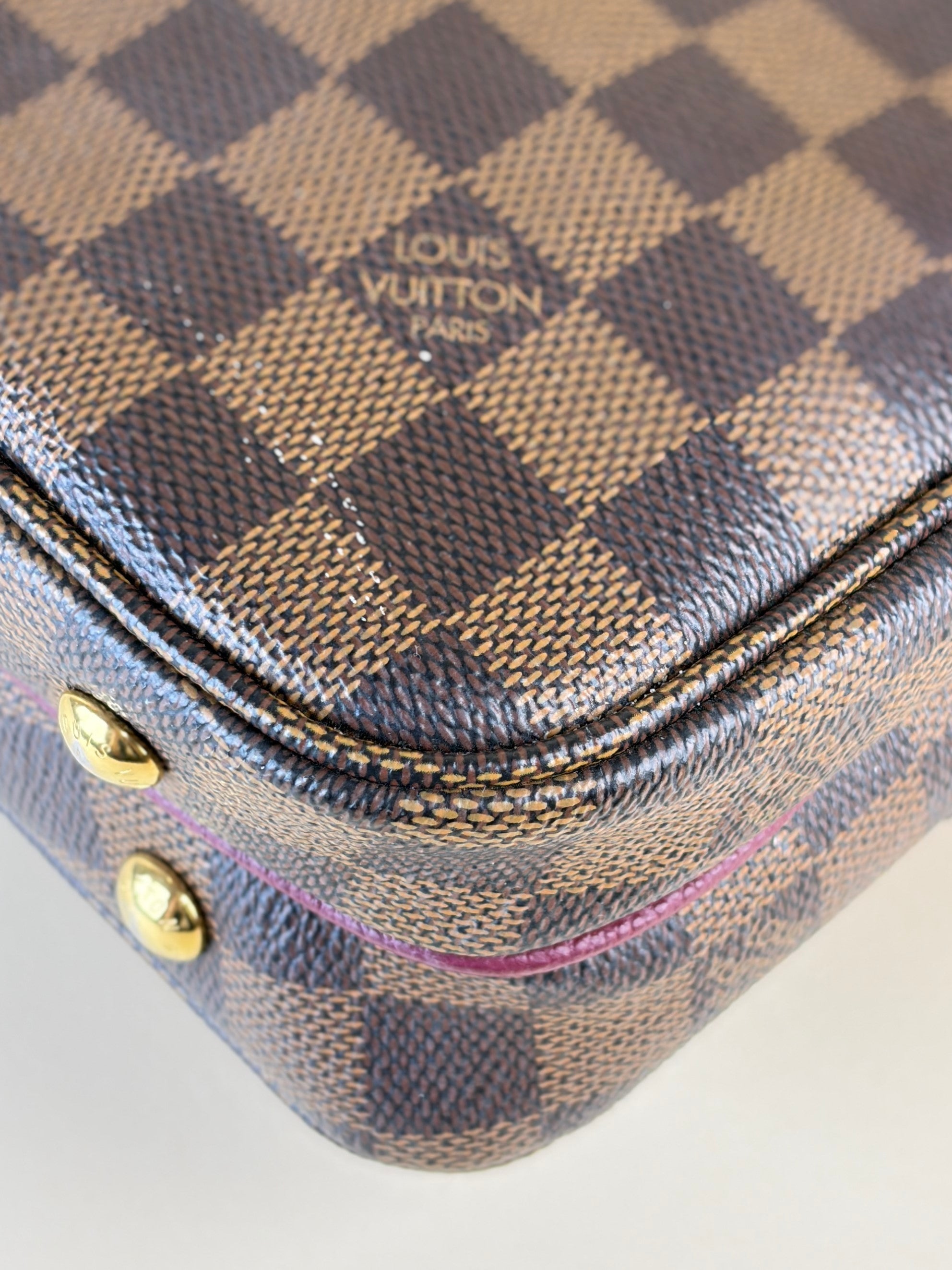 louis Vuitton raisin calfskin Damier ebene canvas clapton cross body bag