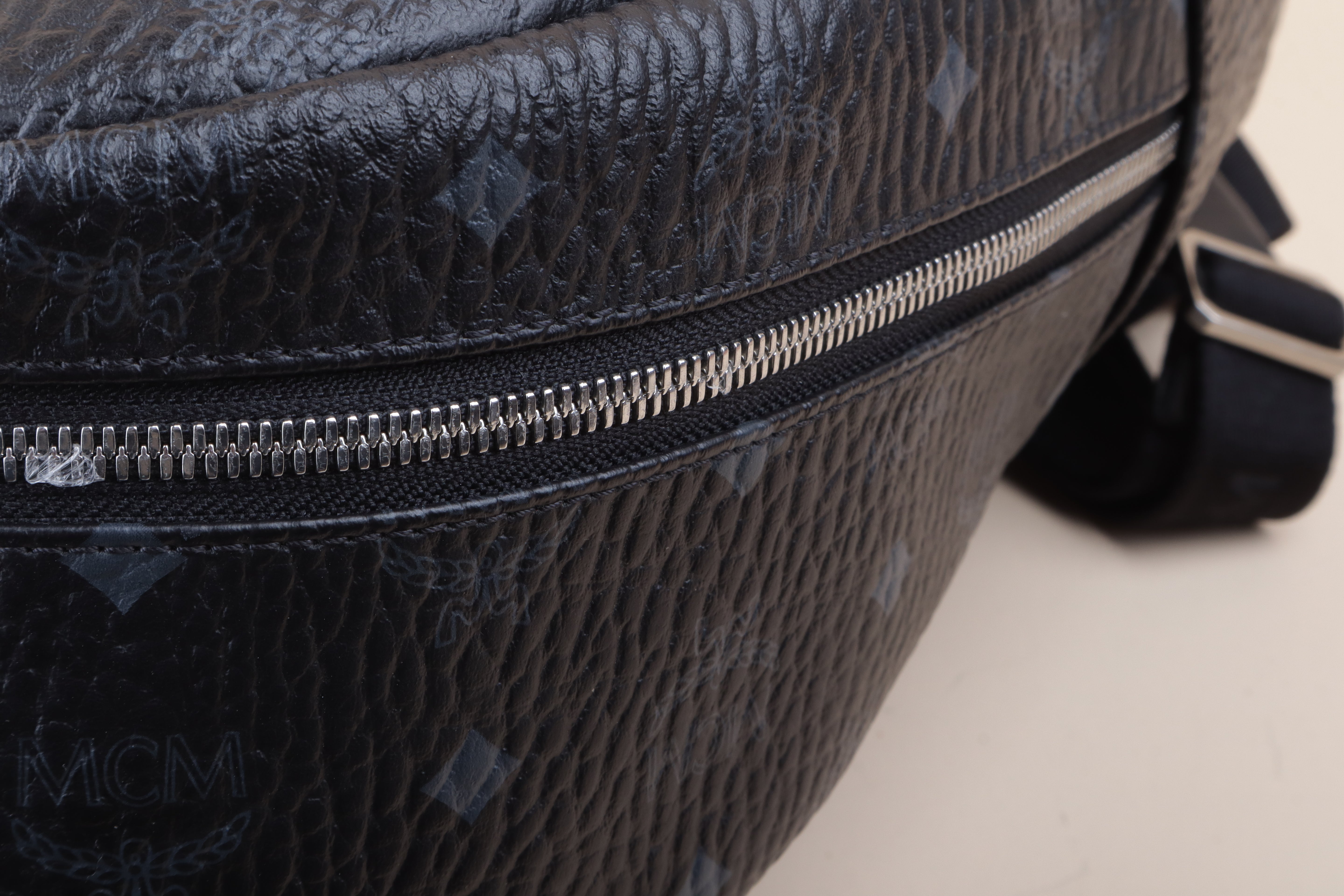 MCM Plack and gray Side Backpack Bag