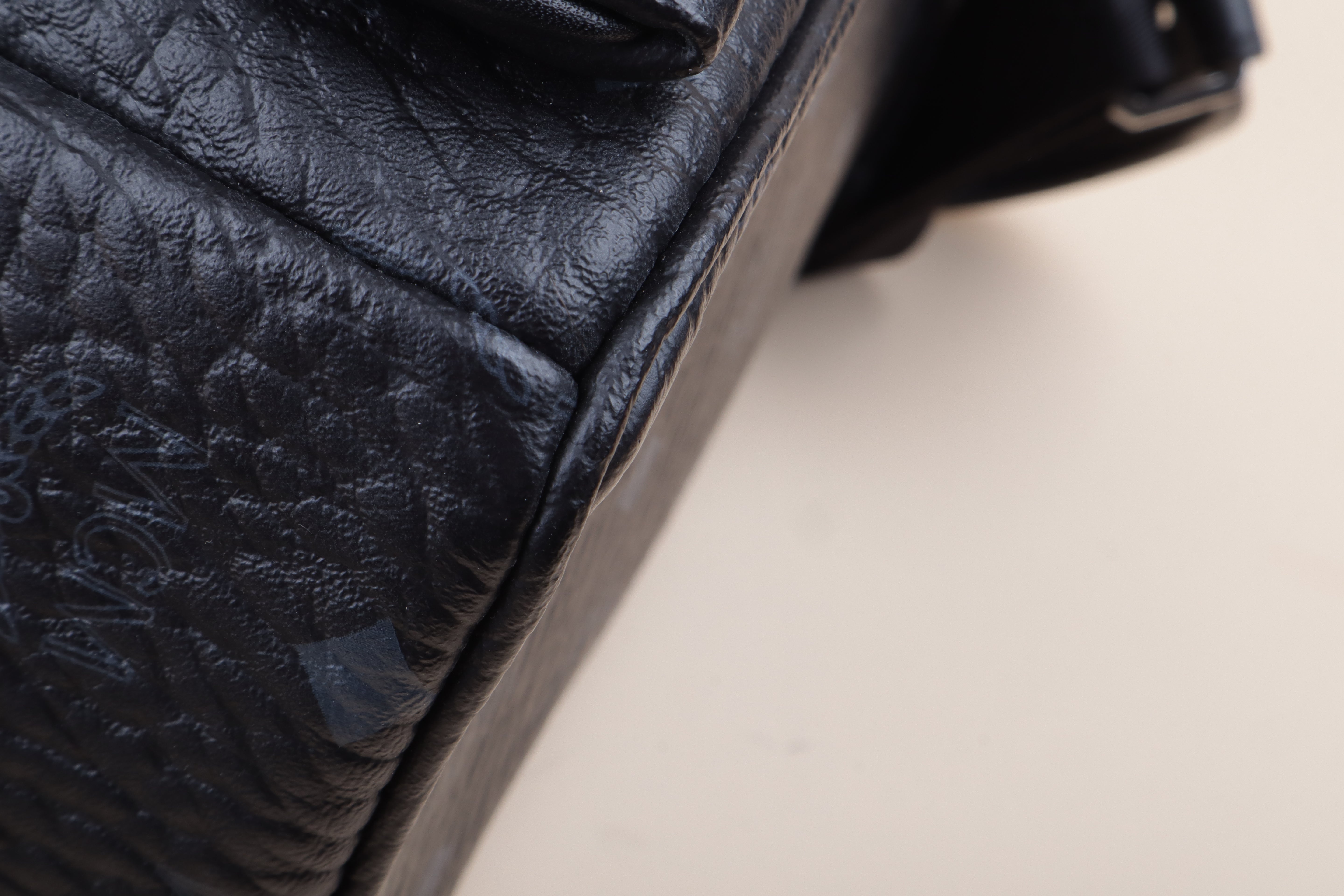 MCM Plack and gray Side Backpack Bag