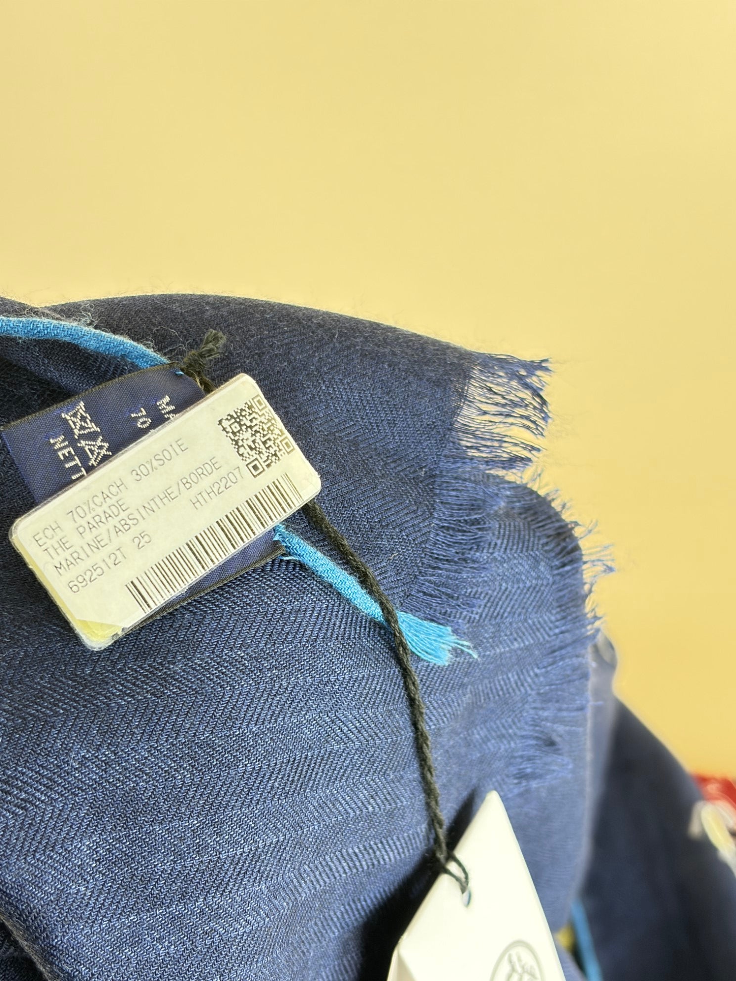 Hermes Marine Cashmere Silk The Parade Shawl 140