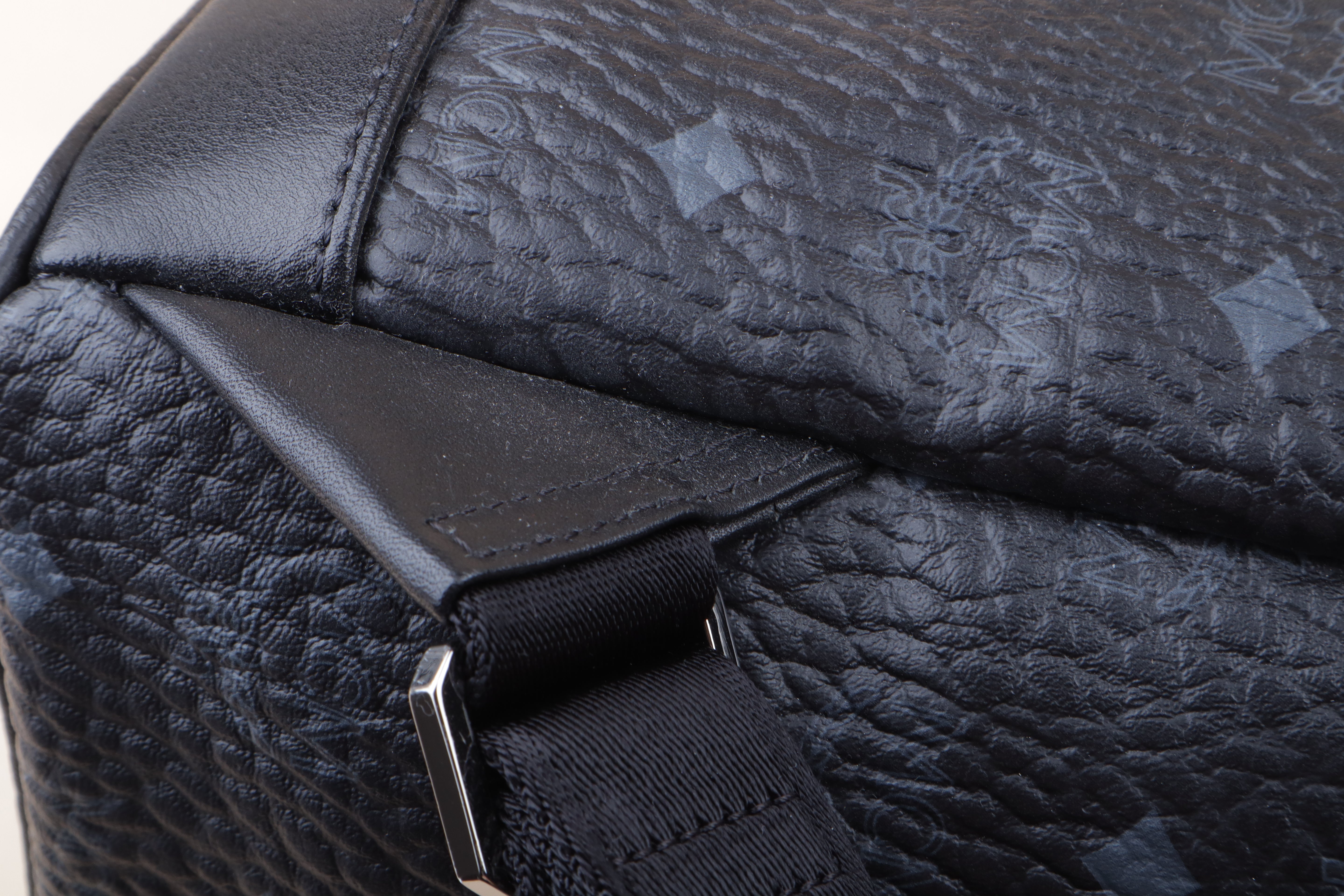 MCM Plack and gray Side Backpack Bag