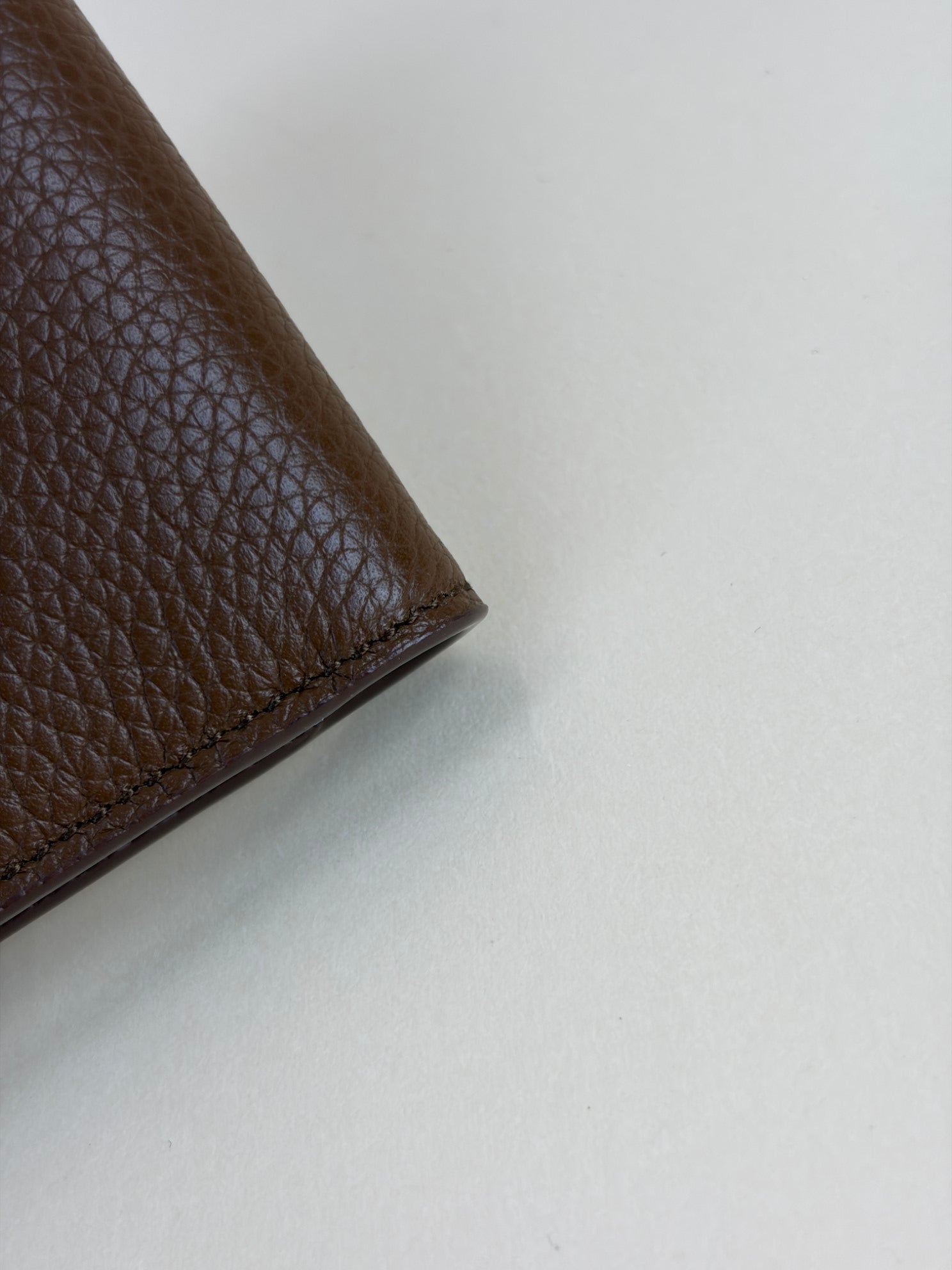 YSL Brown Tiny Cassandre East/West Wallet