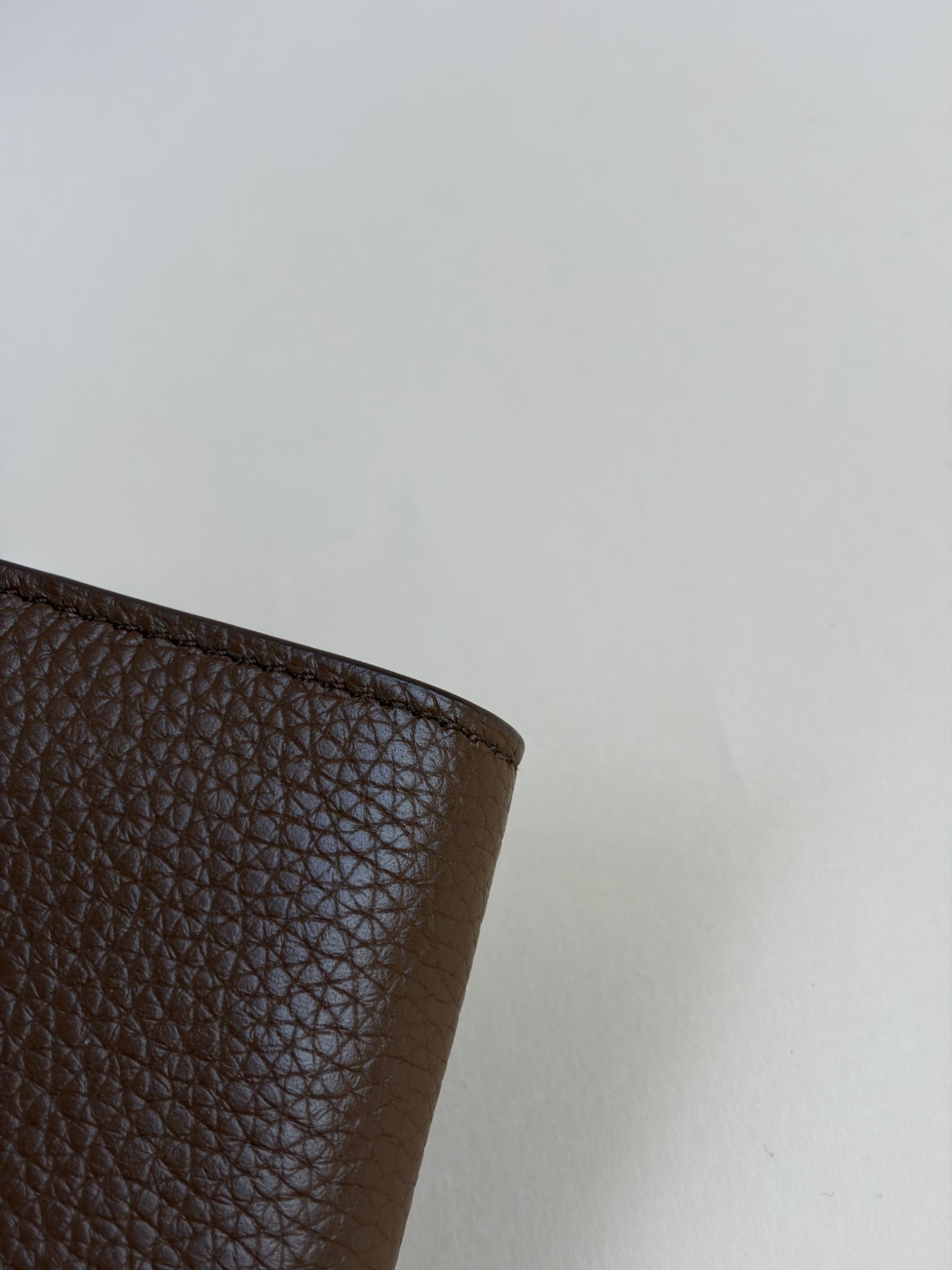 YSL Brown Tiny Cassandre East/West Wallet