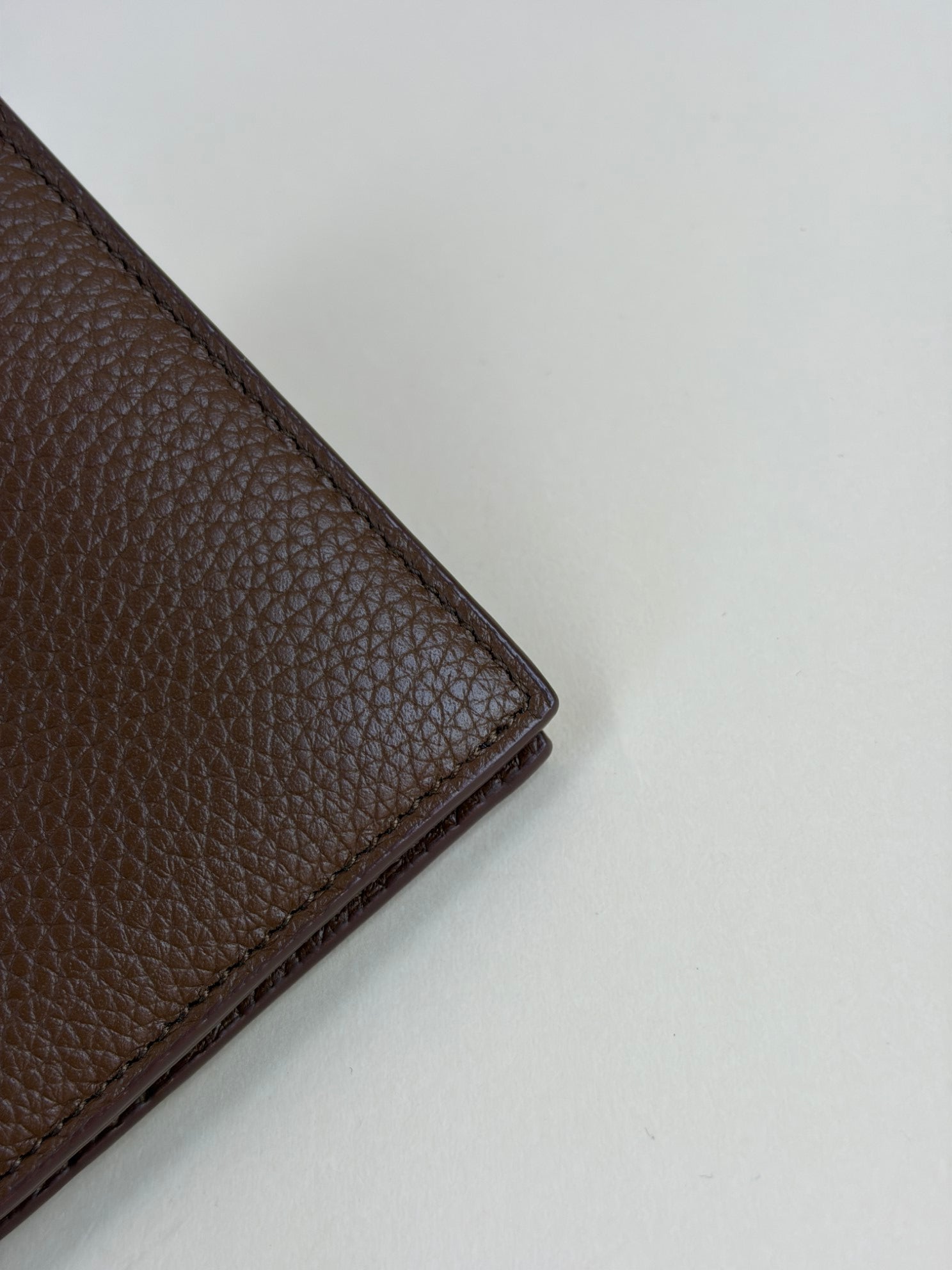 YSL Brown Tiny Cassandre East/West Wallet