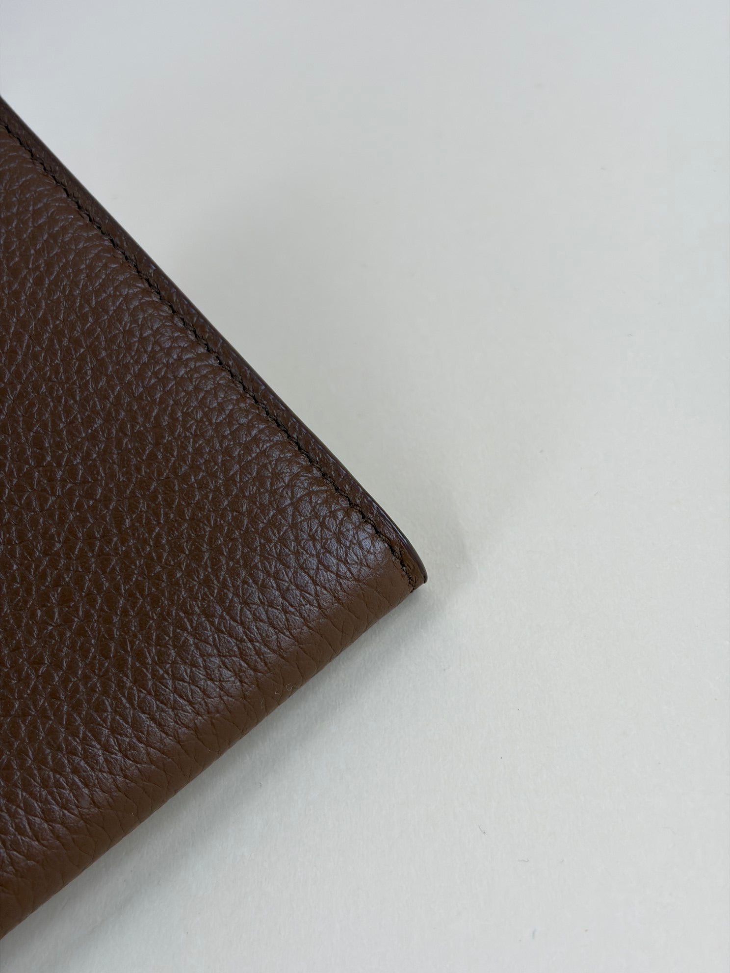 YSL Brown Tiny Cassandre East/West Wallet