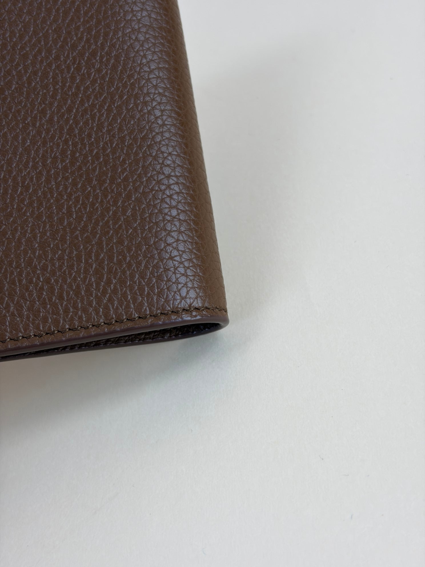 YSL Brown Tiny Cassandre East/West Wallet