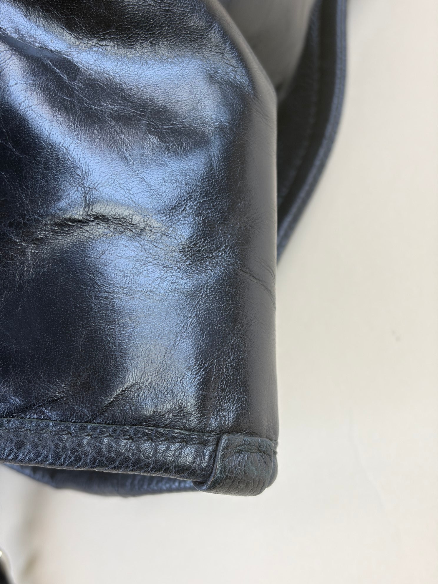 Chanel glazed calfskin medium black Deauville tote shoulder bag