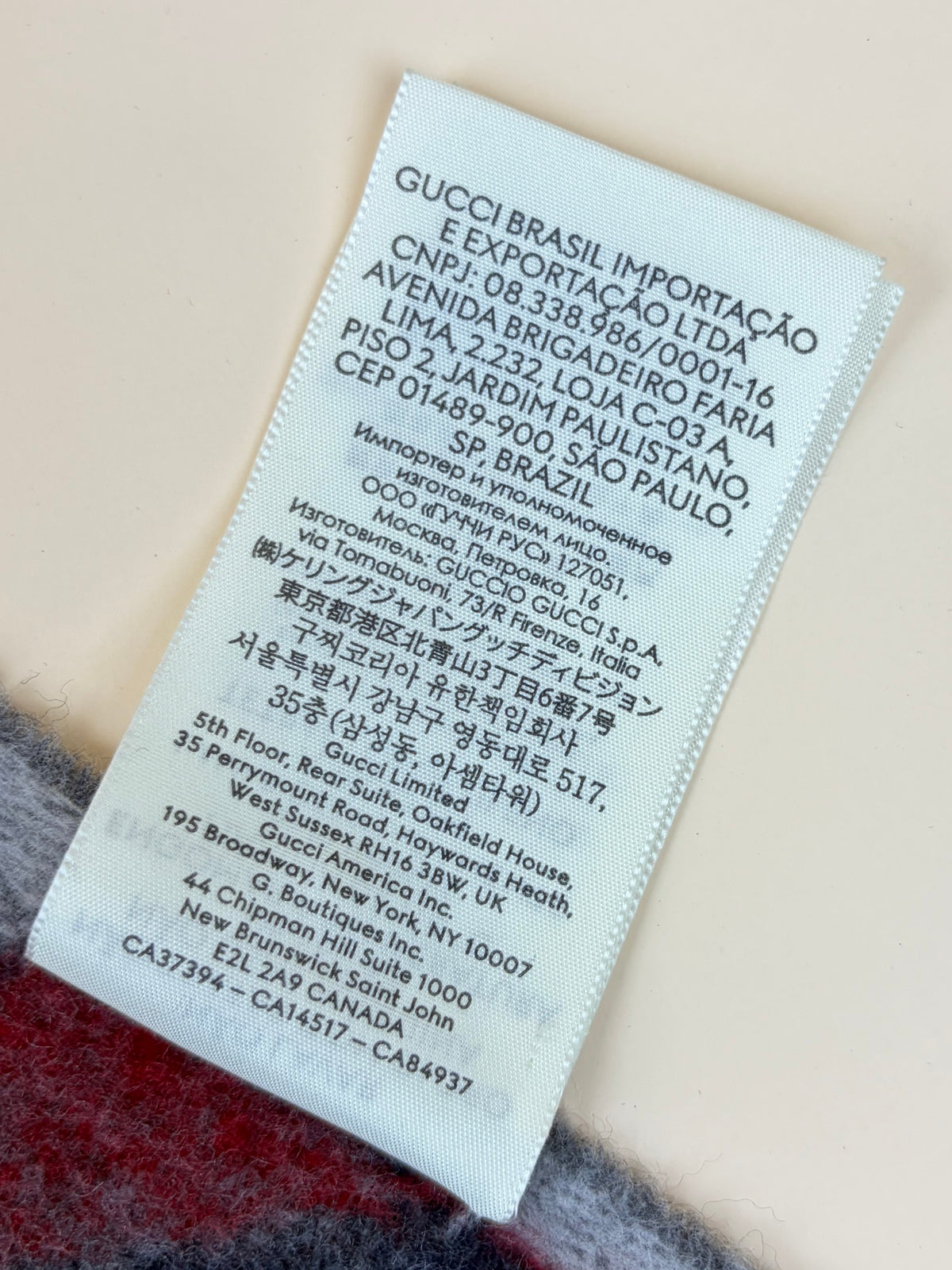 Gucci grey gg Nikky Web Wool Scarf