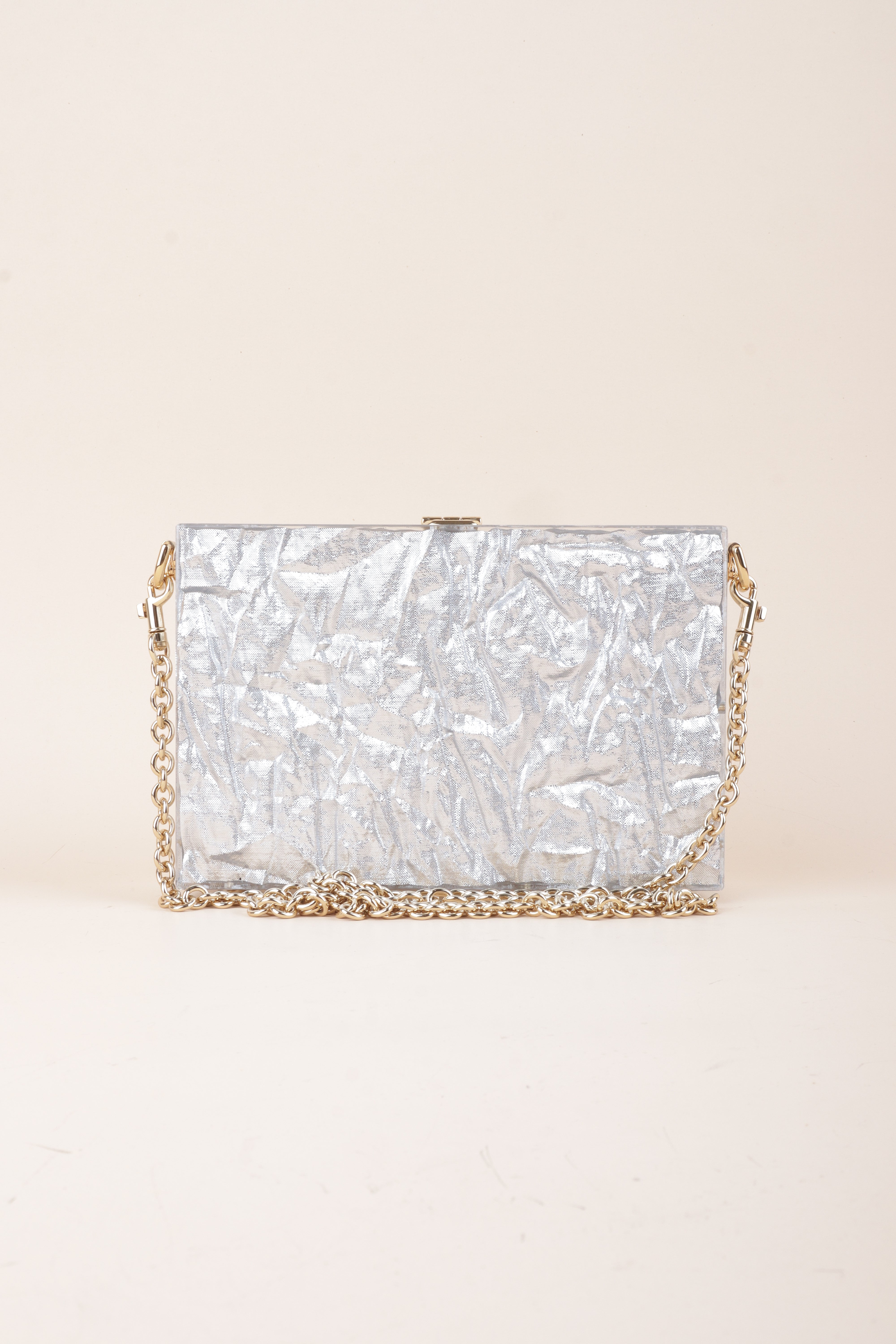 Dolce & Gabbana acrylic silver& transparent box bag